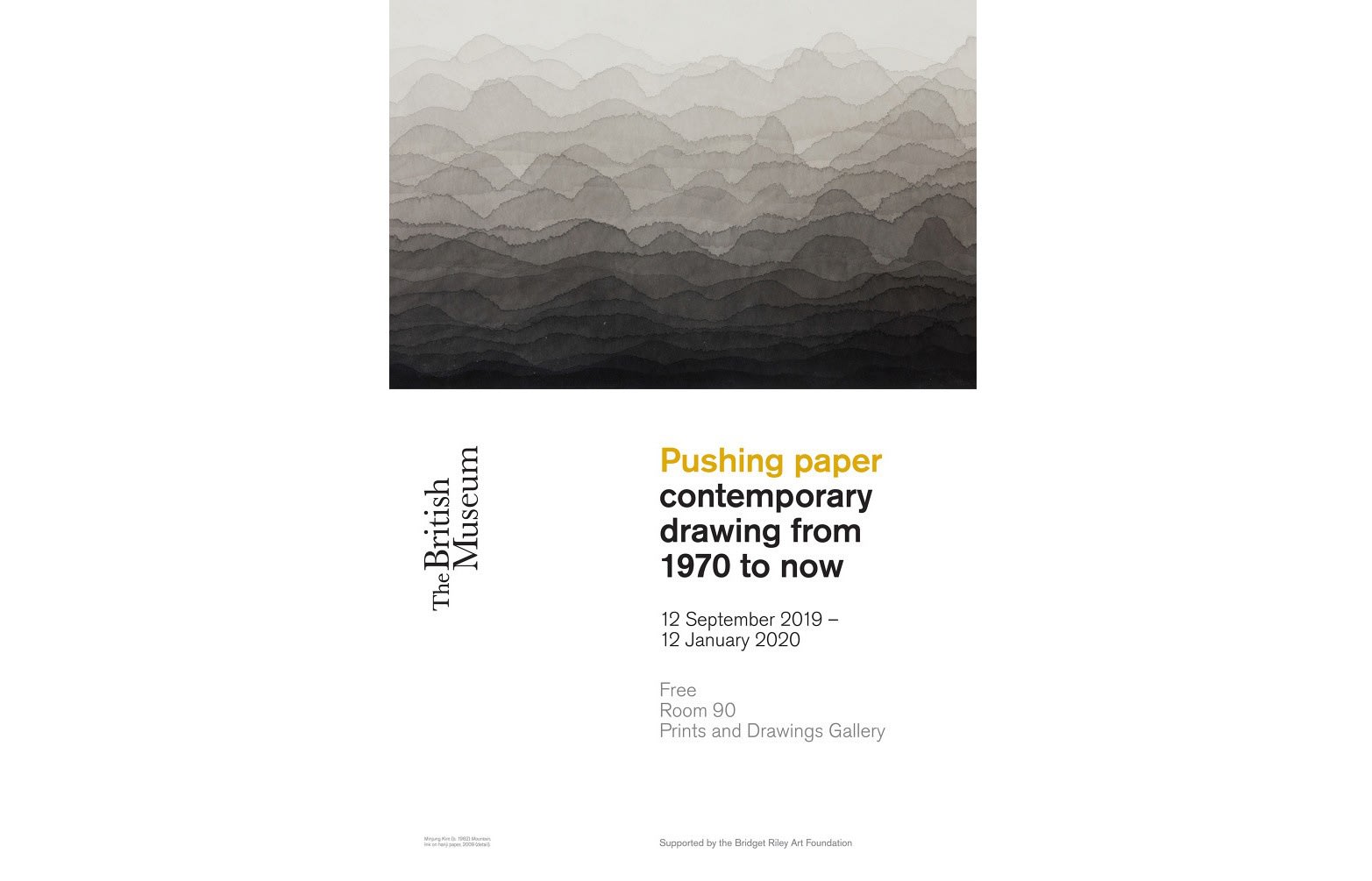 Minjung KIM, Pushing paper contemporary drawing from 1970 to now, The British Museum, 2019 - 2020