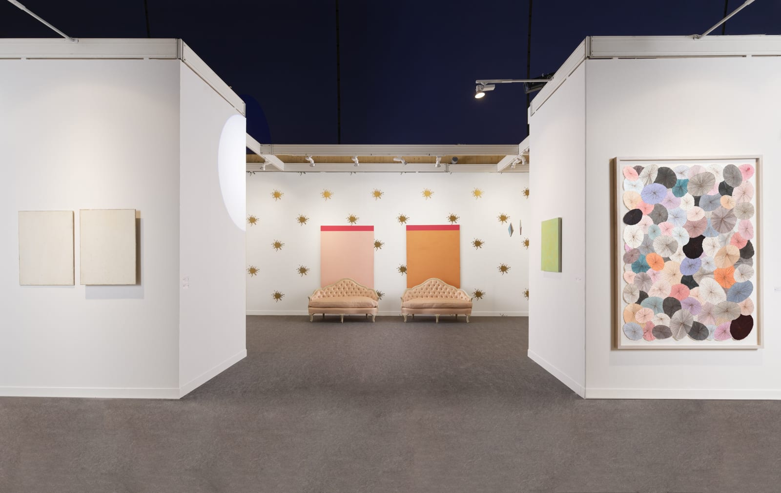 FIAC 2021 John M ARMLEDER, Cécile BART, Jean Charles BLAIS, Pier Paolo CALZOLARI, Jennifer DOUZENEL, Minjung KIM, François MORELLET, Pascal PINAUD, Vladimir SKODA, Xavier THEUNIS, Gérard TRAQUANDI, Michel VERJUX, Claude VIALLAT. © Aurélien Mole