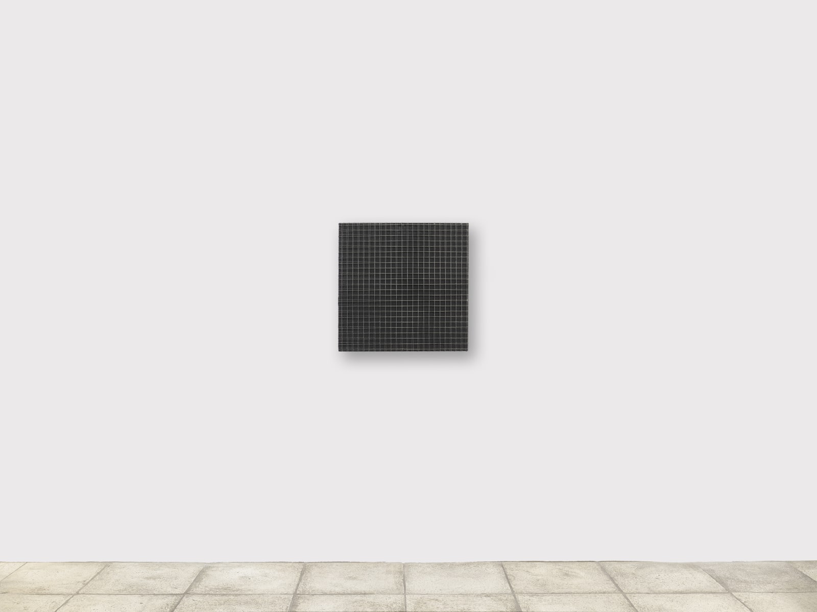 François MORELLET 2 doubles trames de grillage - 1° + 1° (#25 mm) 1973 Grillage sur bois 60 x 60 cm Courtesy de l’artiste et de la galerie Catherine Issert