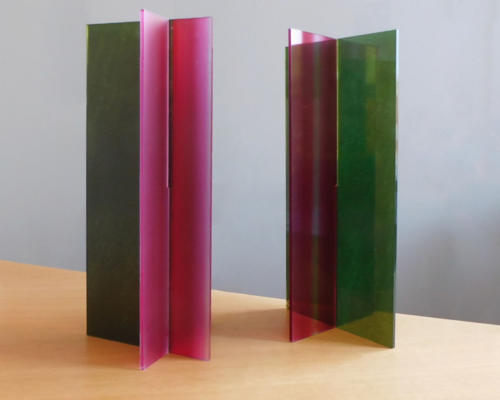 Ophelia Screen 1 (left), Acrylic Prints on Perspex Panels, 45 x 25 x 25 cm, 2022 Ophelia Screen 2 (right), Acrylic Prints on Perspex Panels, 45 x 25 x 25 cm, 2022