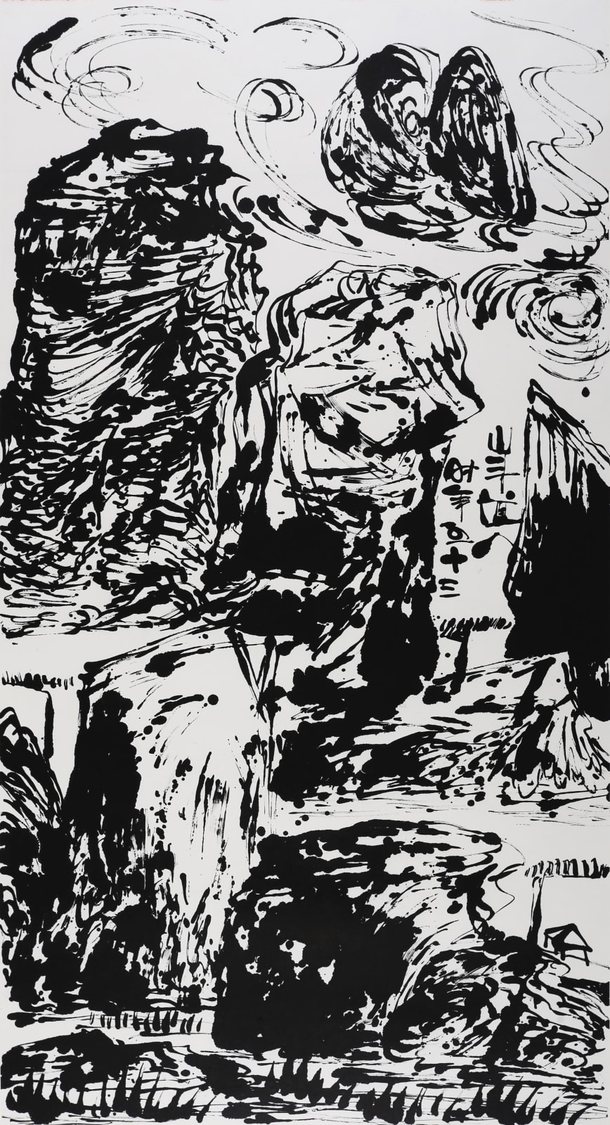 Wesley Tongson Spiritual Mountains No. 621 (2011) Ink on Paper 180 x 97.2 cm