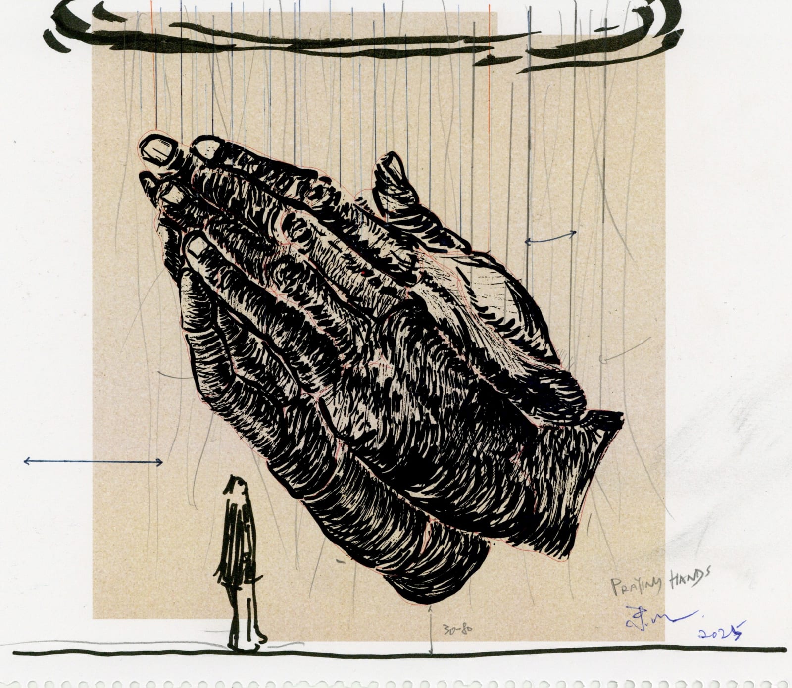Lam Tung Pang Praying Hands (2025) [artist sketch]
