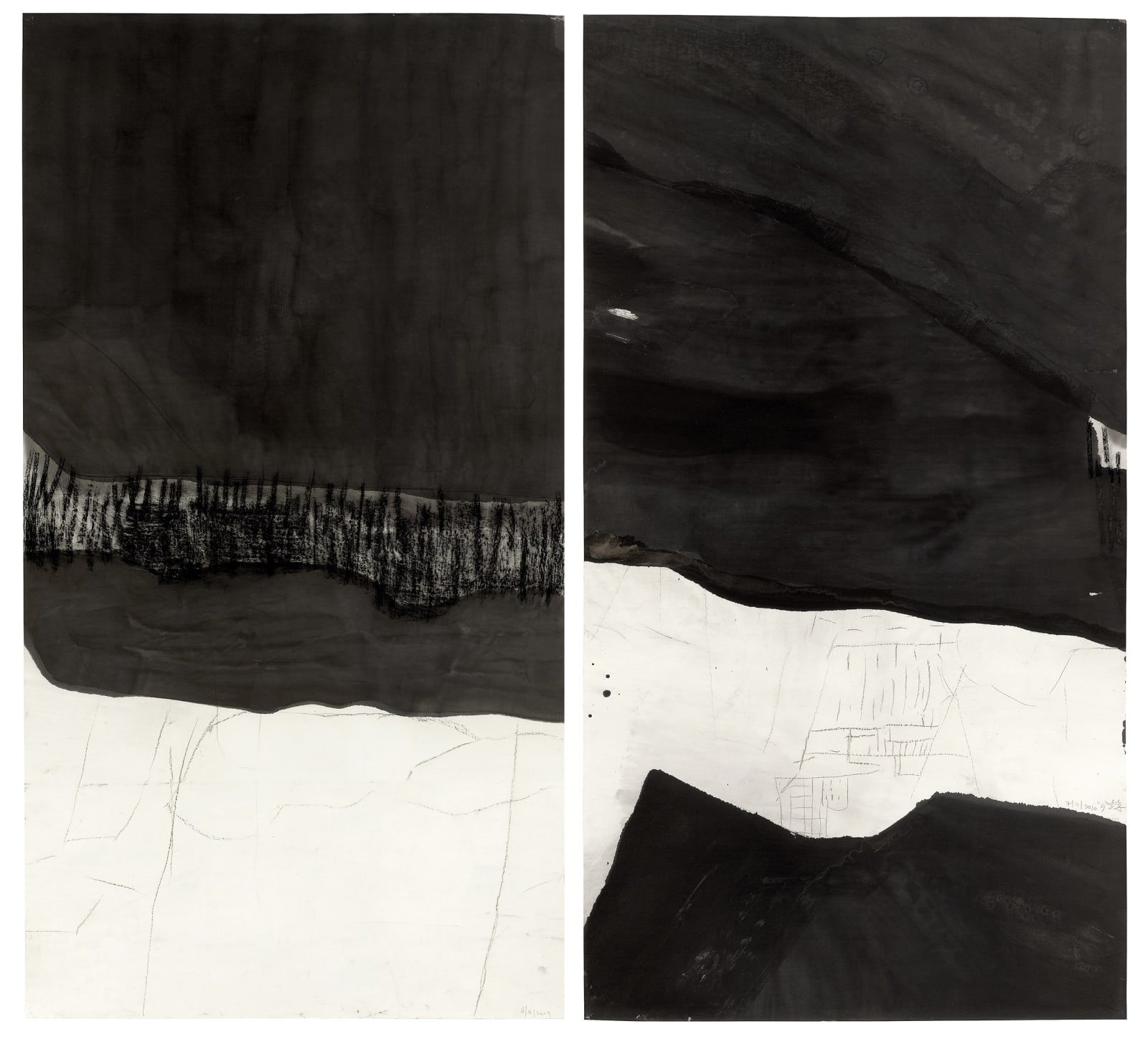 "Ocean • Tree" and "Portland" by Wang Gongyi