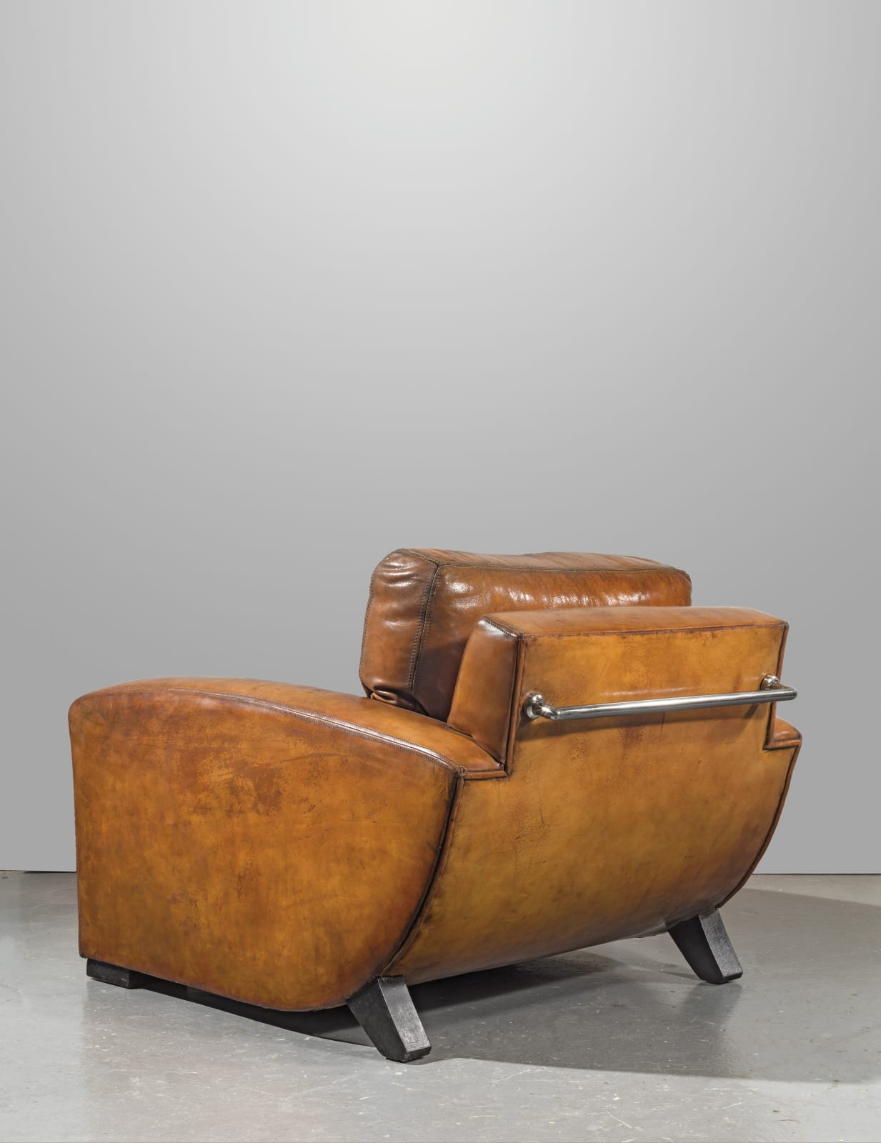 Michel Roux-Spitz, A Pair of Fauve Leather Armchairs, 1935
