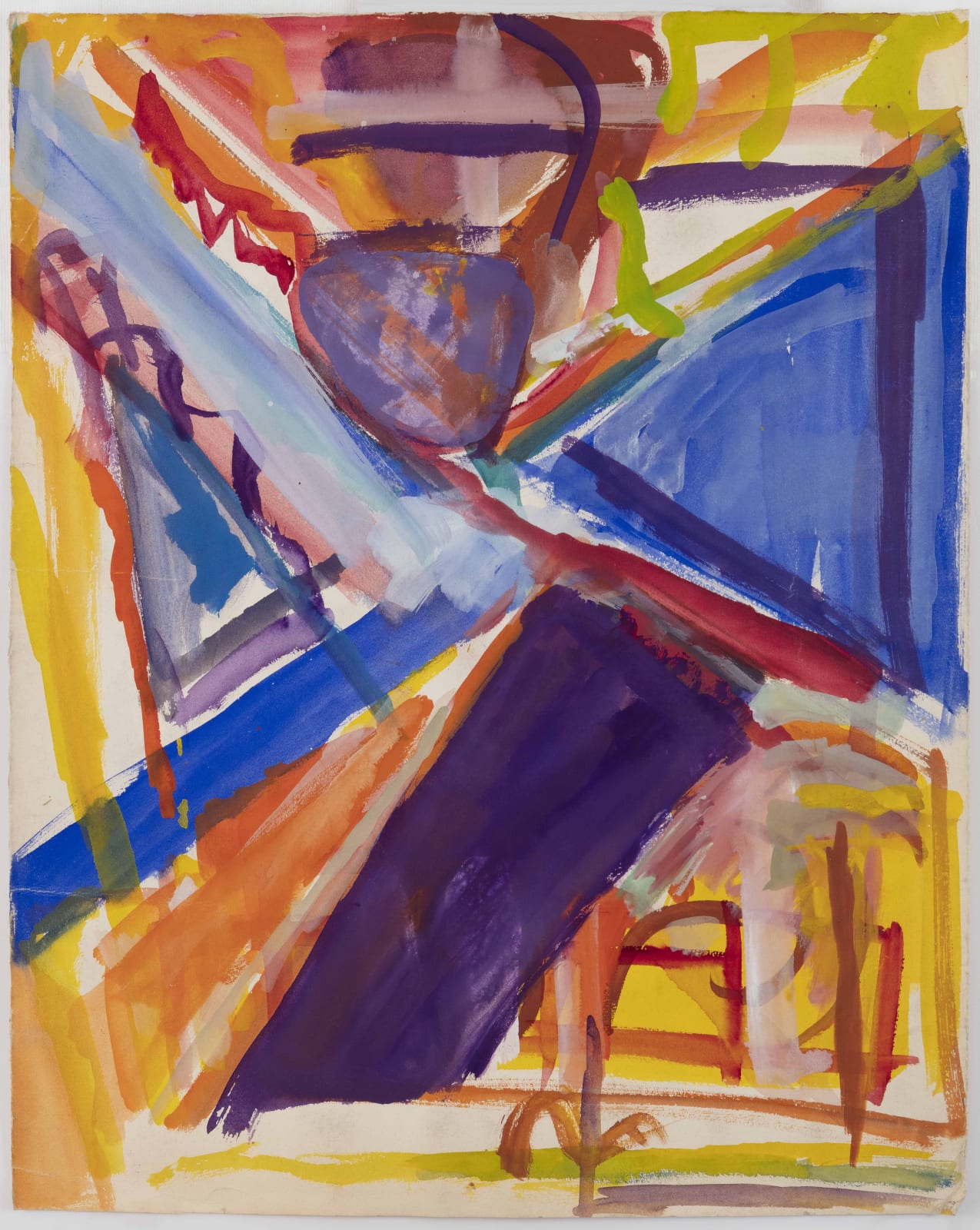 Shirley Jaffe Untitled, 1967-1970 ca. Mixed media on paper 64,5 x 50 cm (25 13/32 x 19 11/16 in) framed