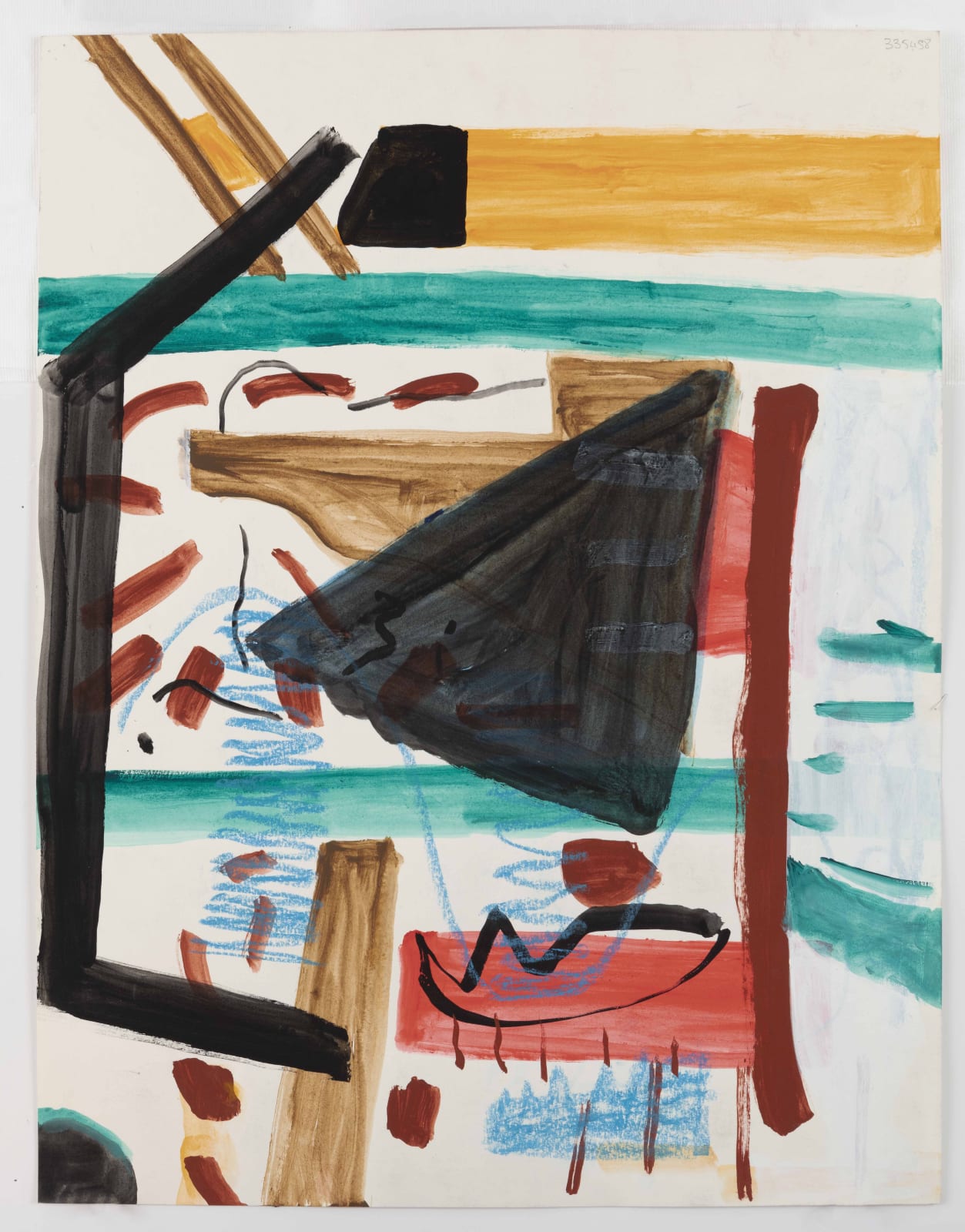 Shirley Jaffe Untitled, 1980 ca. Mixed media on paper 77 x 61 x 3,5 cm (30 5/16 x 24 1/32 x 1 3/8 in) framed