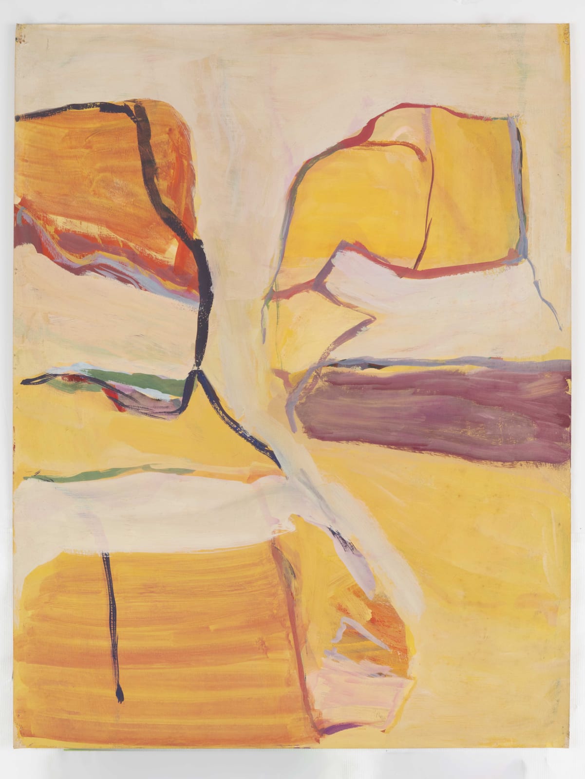 Shirley Jaffe Untitled, 1964-1970 ca. Mixed media on paper 77,5 x 64 x 3,5 cm (30 1/2 x 25 3/16 x 1 3/8 in) framed