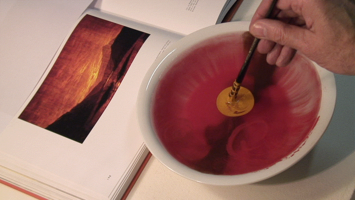 Sarkis, Film n°120, D’après Caspard Friedrich, Paysage fluvial en montagne, 3’46’’, 2007