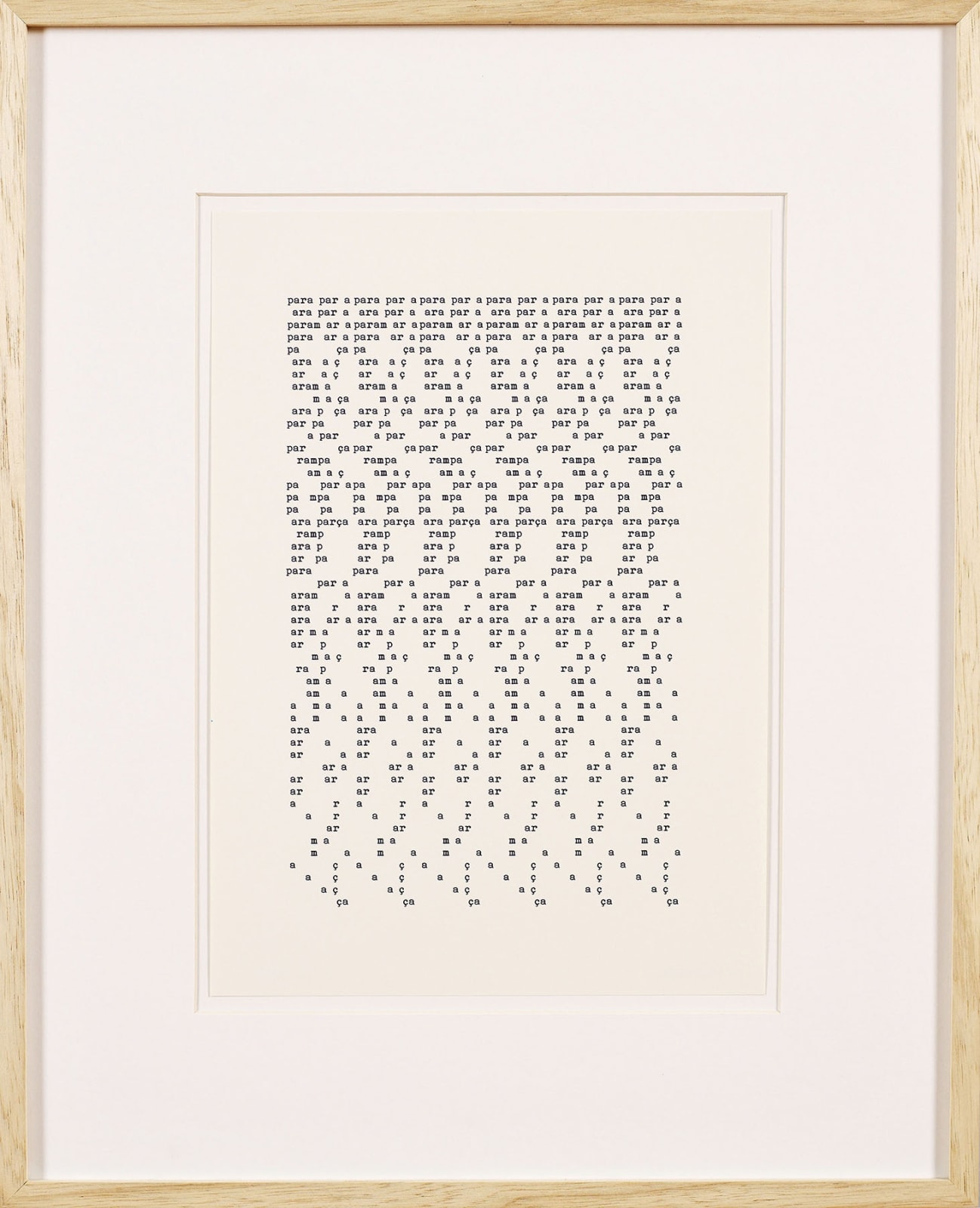 EGE BERENSEL, All in Pieces (Ernst Jandl Variation), 1990 – 2000