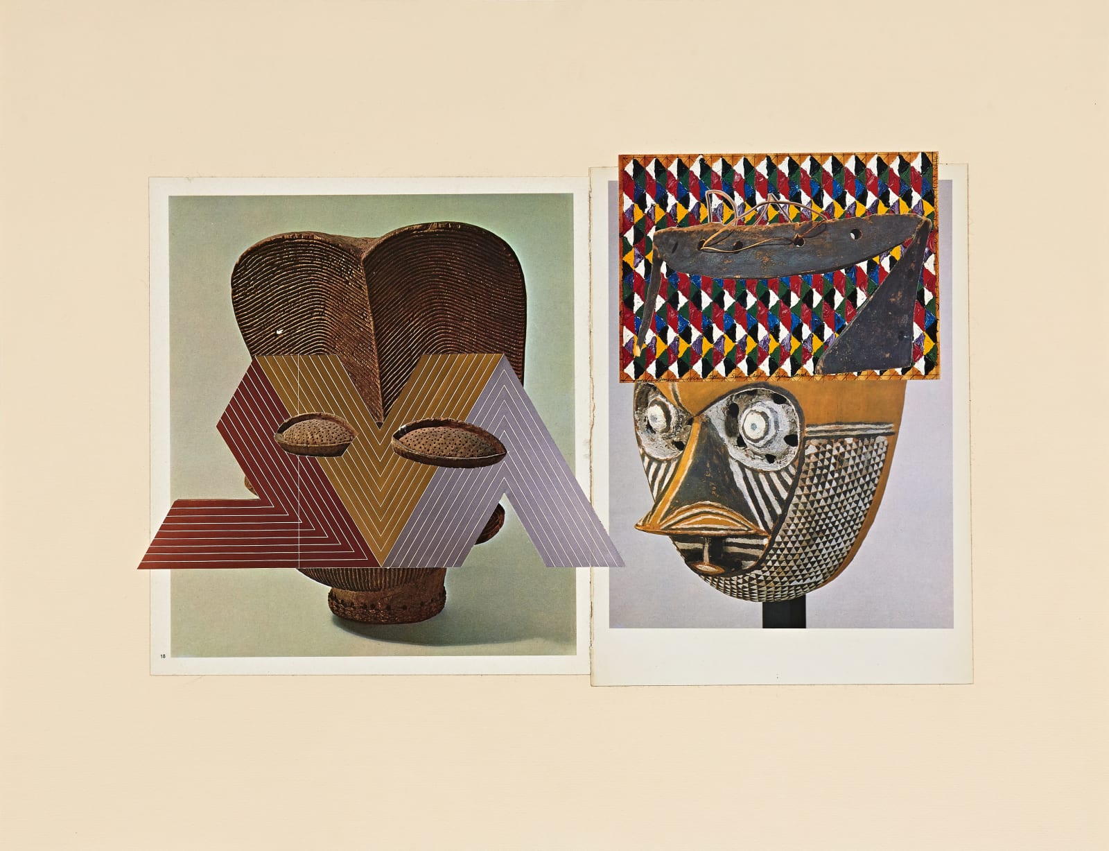 William Villalongo, re: History--Affinities (Bamileke, Pende, Stella, Jensen), 2015