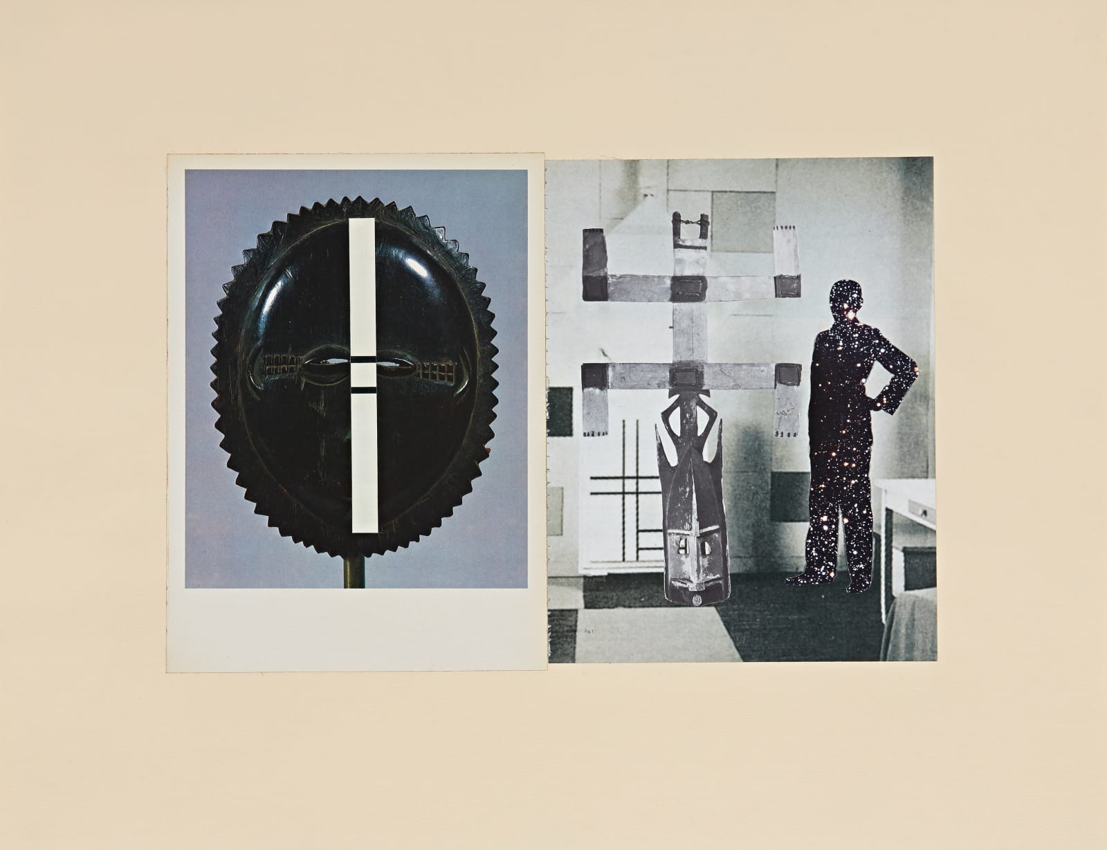 William Villalongo, re: History--Affinities (Mondrian, Baule, Dogon), 2015