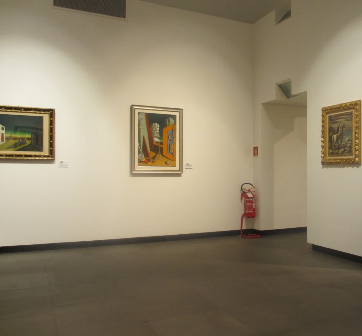 Giorgio de Chirico. The labyrinth of dreams and ideas, Centro Saint-Bénin, Aosta, 2012 | Installation view