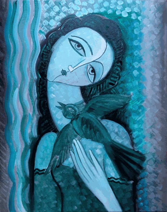 Van Hovak, Green Bird, 2020