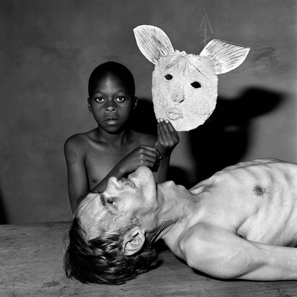 Roger Ballen, Tommy, Sampson and a Mask, 2000