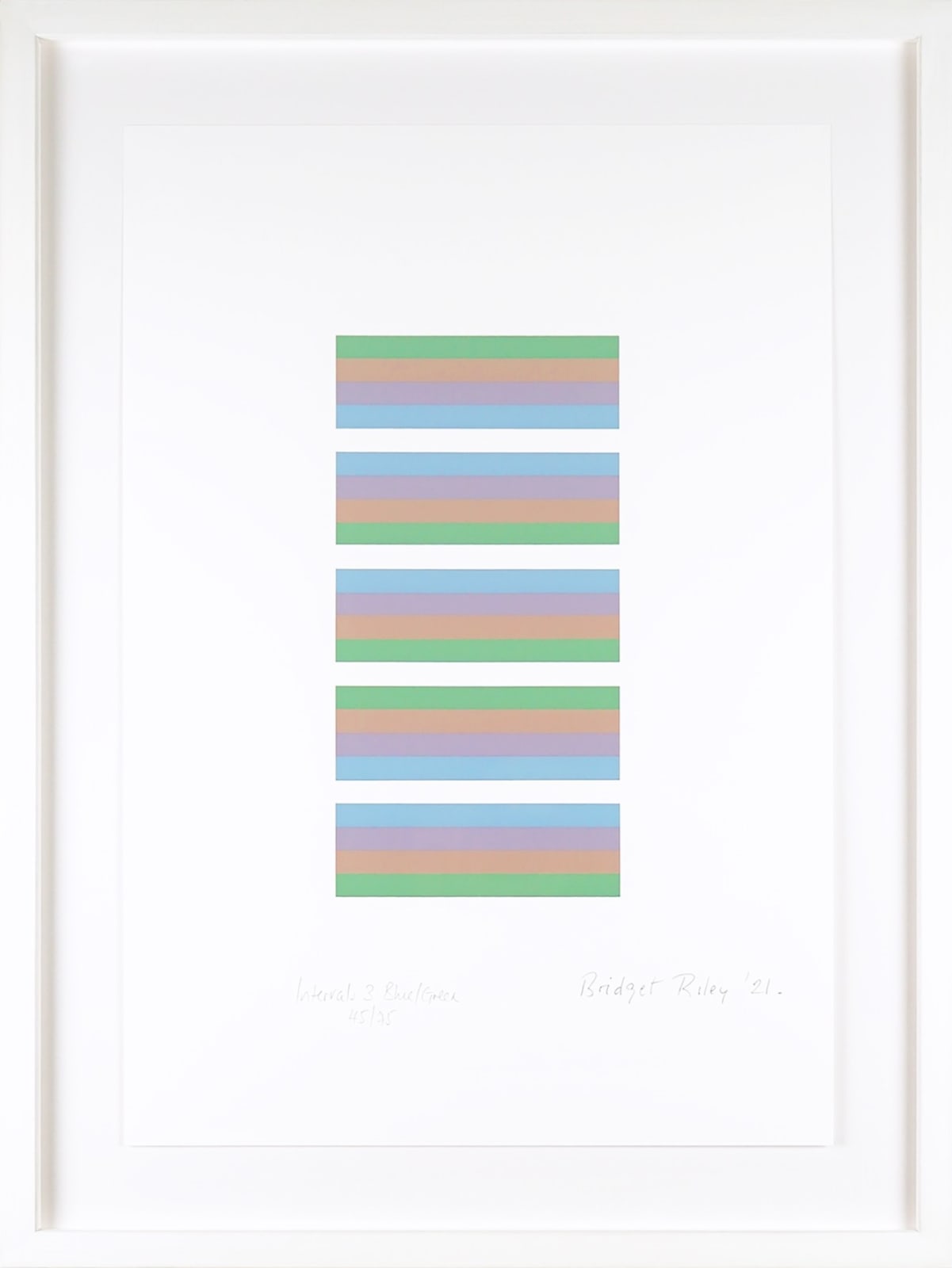 Bridget Riley, Intervals 3 (Blue/Green), 2021