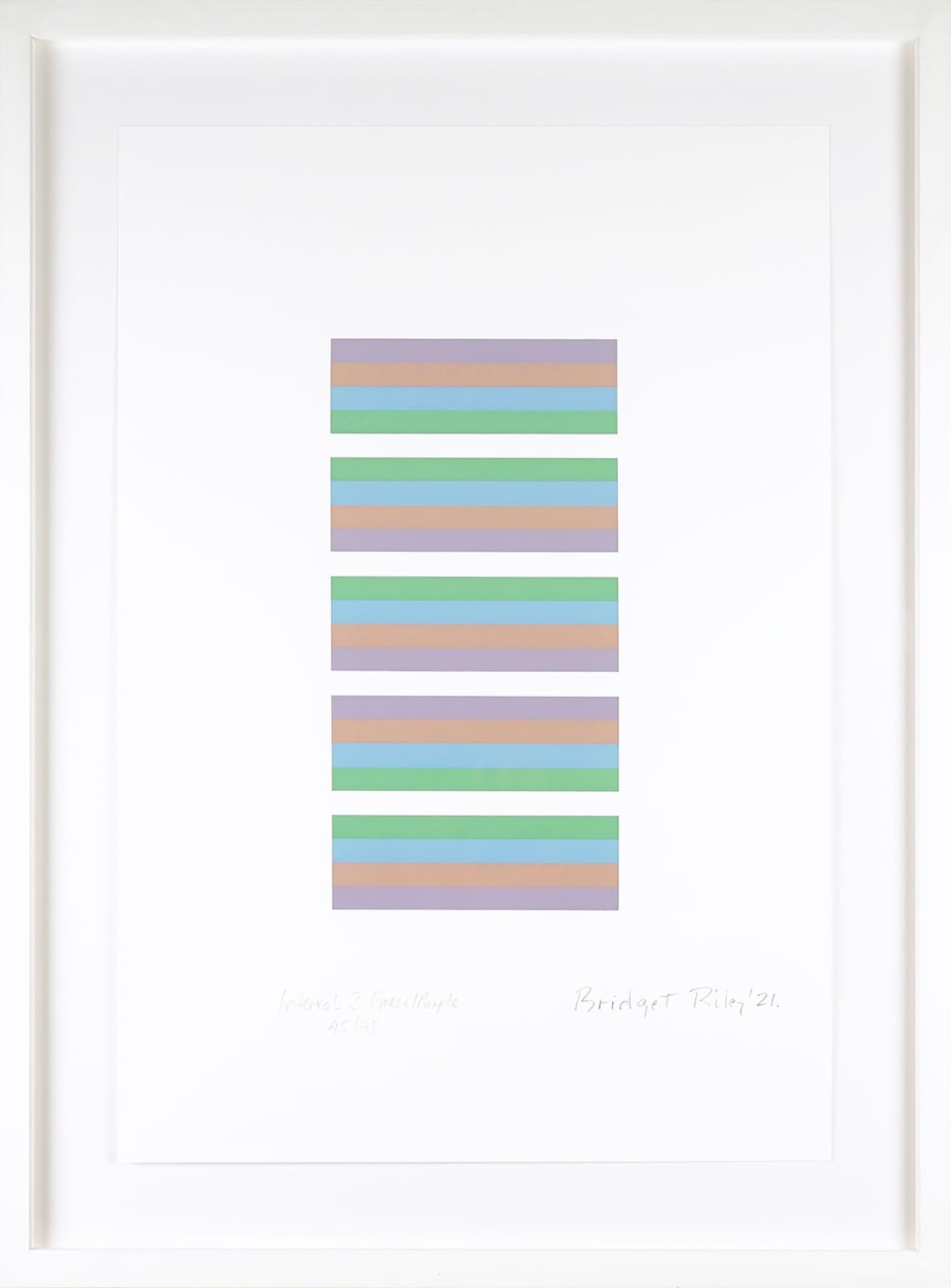 Bridget Riley, Intervals 3 (Green/Purple), 2021