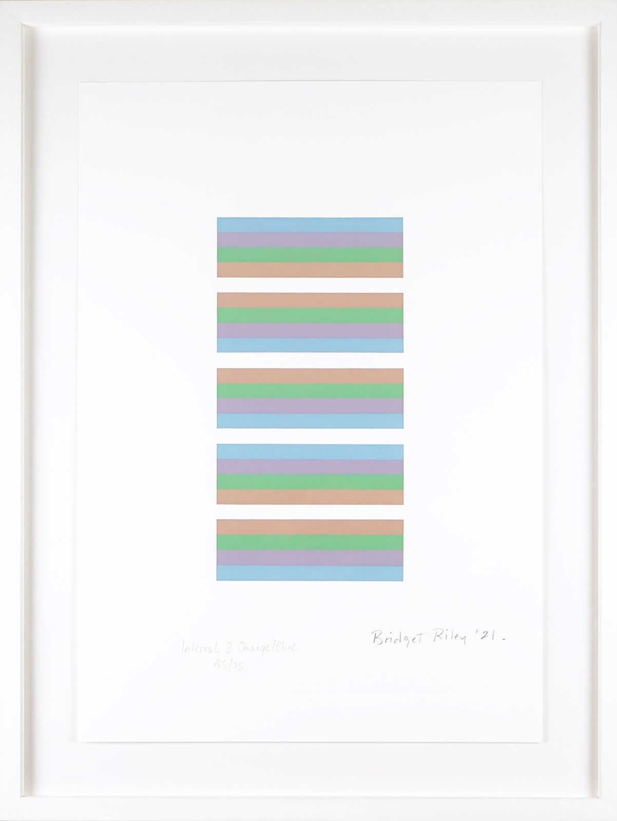 Bridget Riley, Intervals 3 (Orange/Blue), 2021