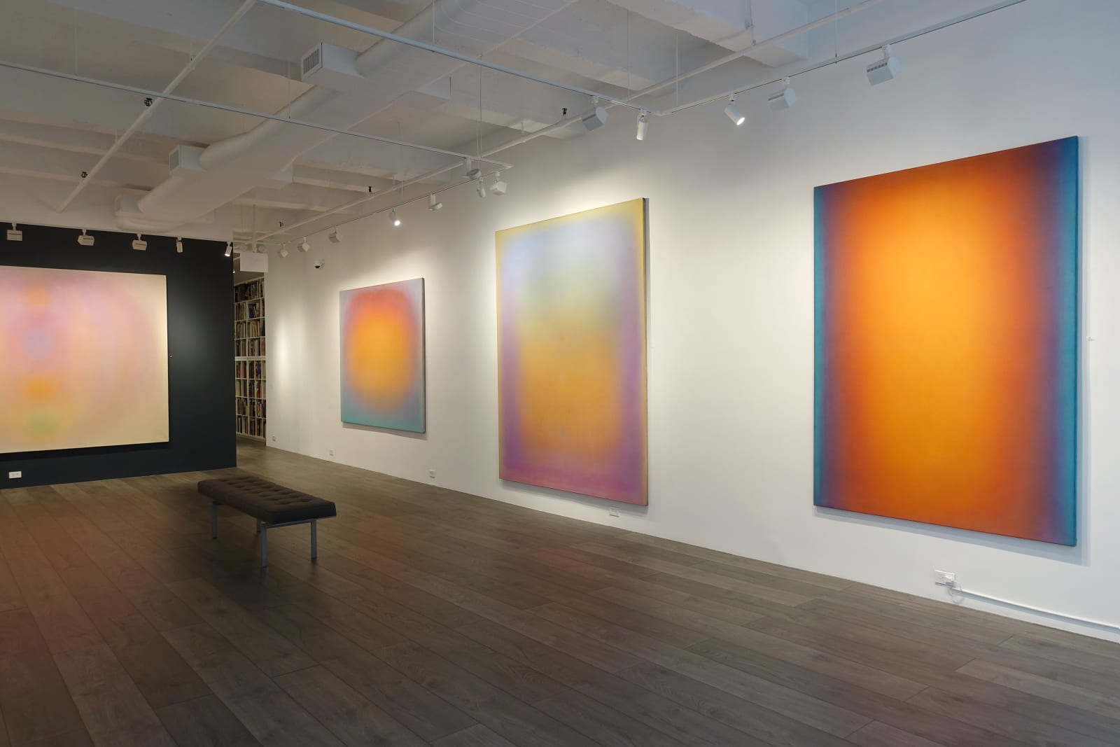 Installation view: Thresholds of Perceptibility: The Color Field Paintings of Leon Berkowitz