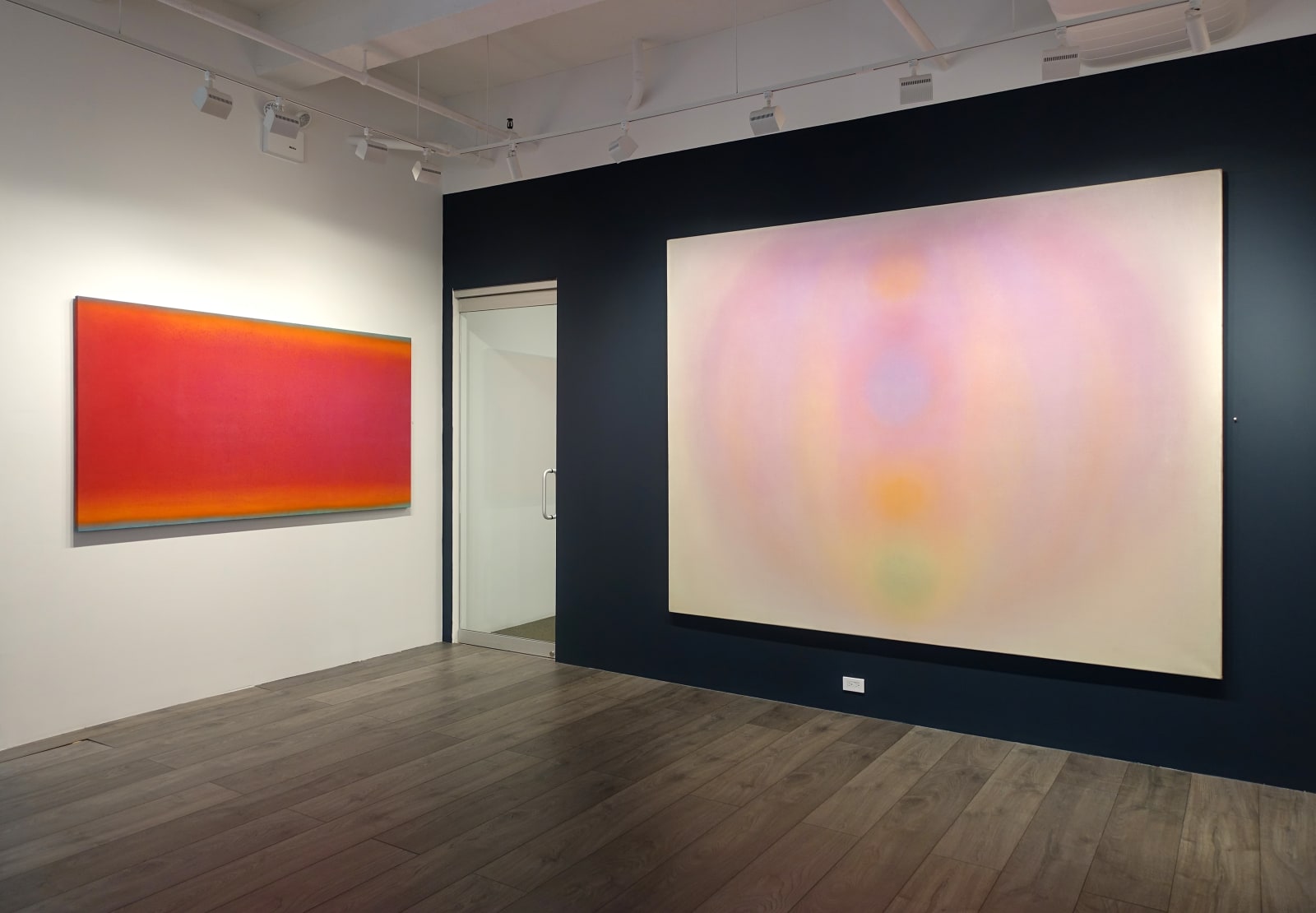 Installation view: Thresholds of Perceptibility: The Color Field Paintings of Leon Berkowitz
