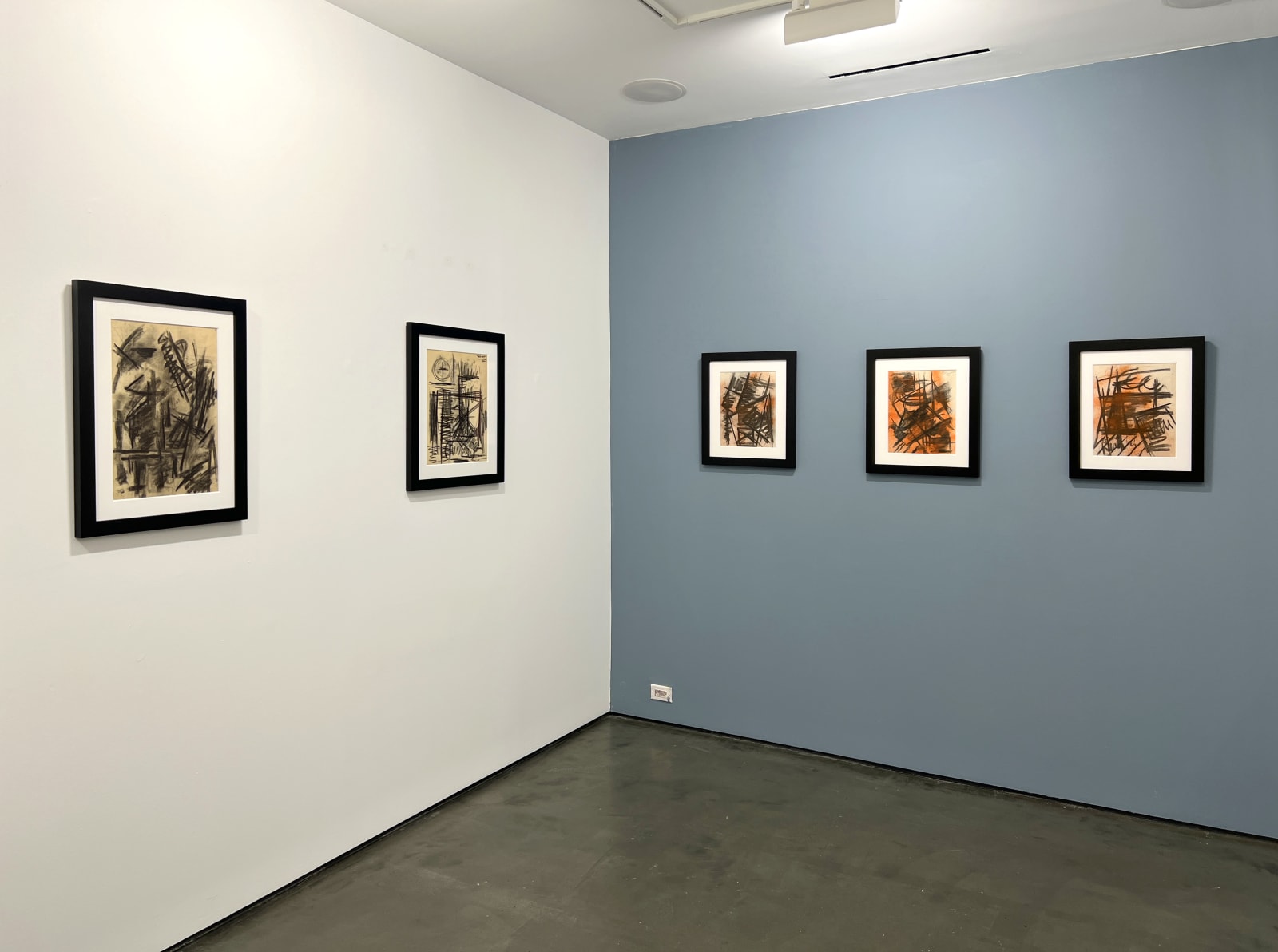 Installation view: Bold Marks: The Drawings of Michael West