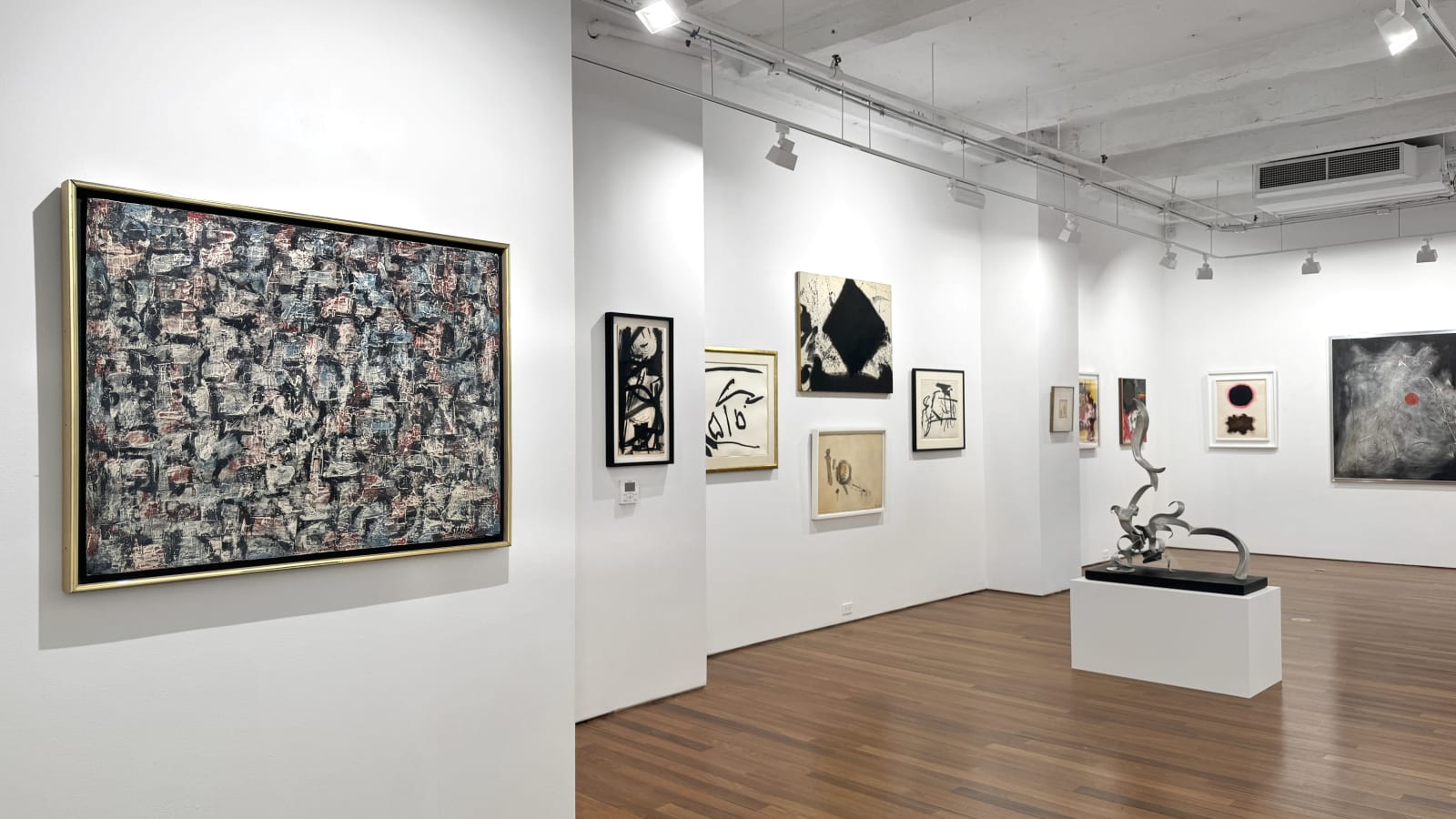 Installation view, 1st Floor Annex: Asian-American Abstraction: Historic to Contemporary