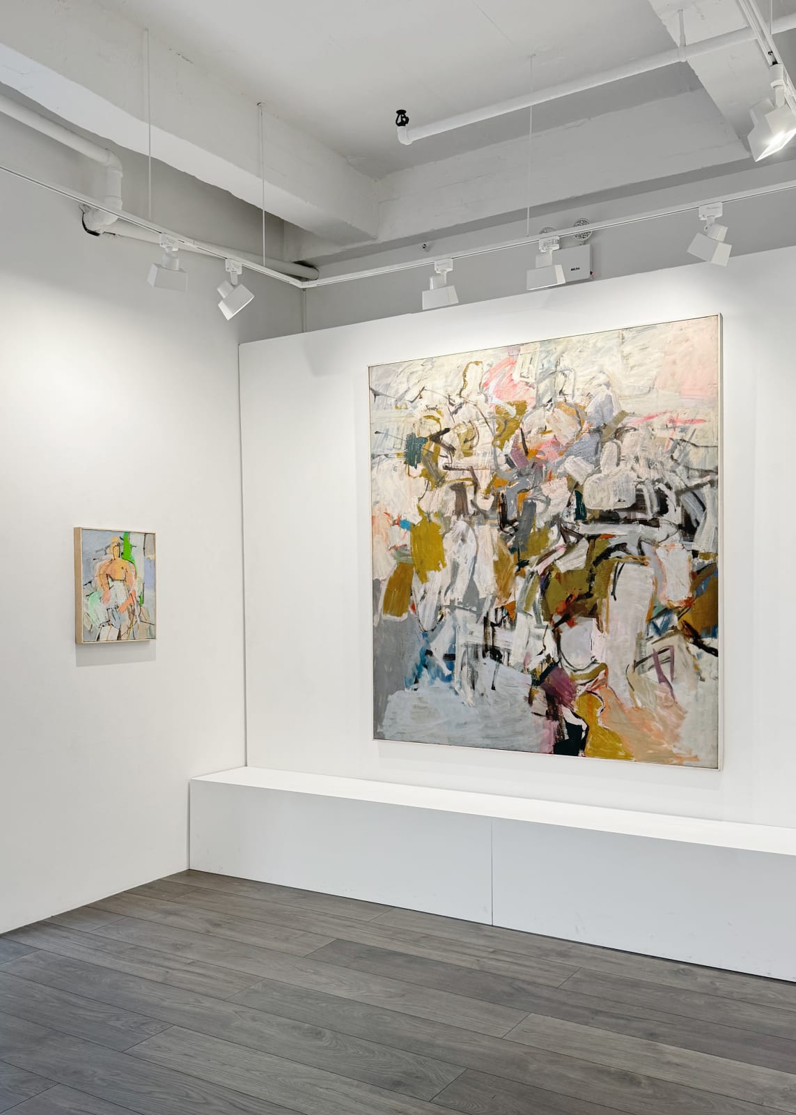 Installation view: Charles Cajori: Turbulent Space, Shifting Colors