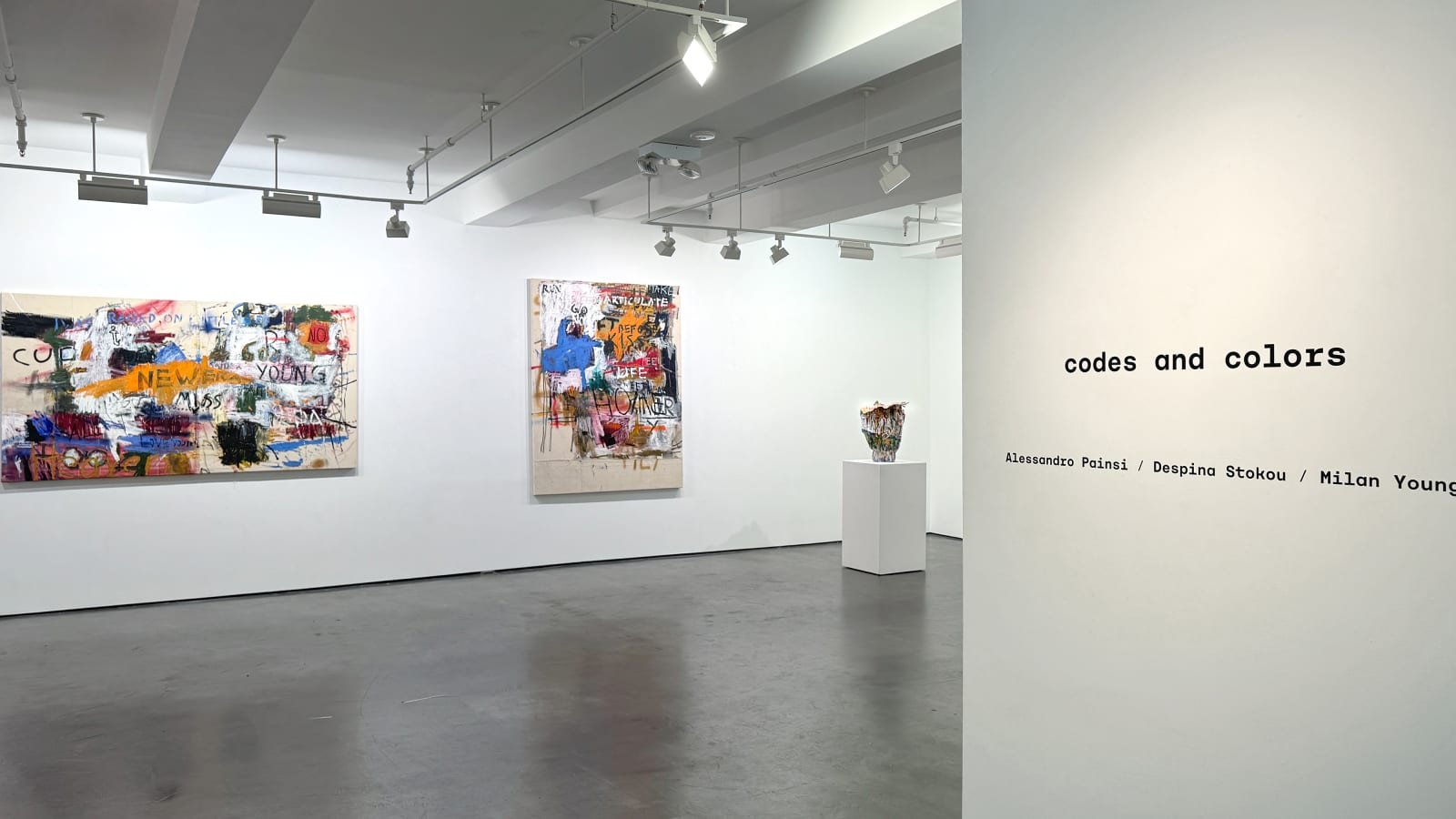 Installation view: codes and colors