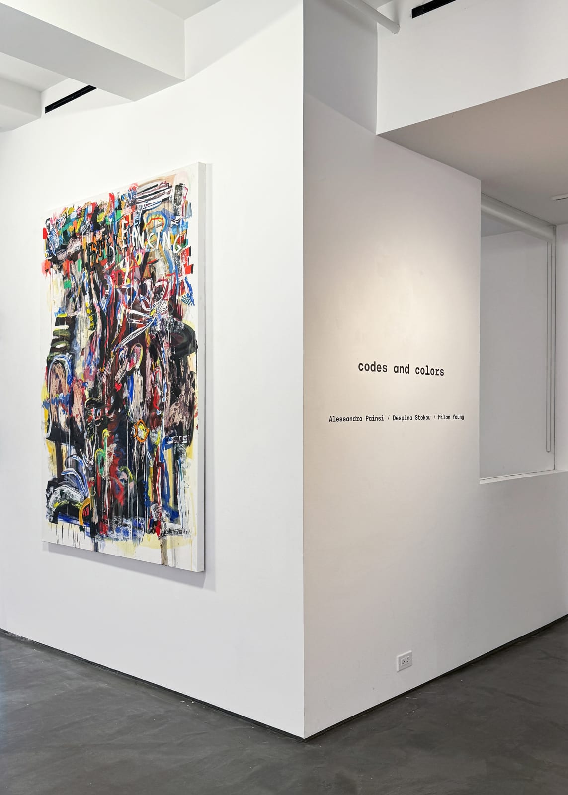 Installation view: codes and colors
