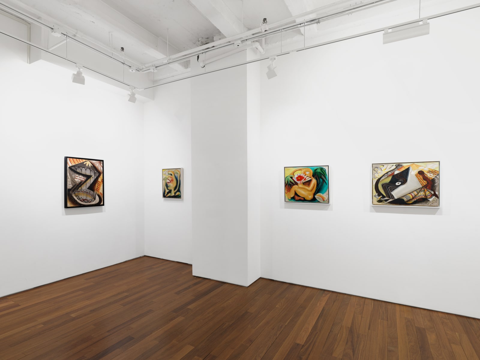 Installation view: Dusti Bongé: Portals and Passages, Surrealist Works from the 1940s to 1950s