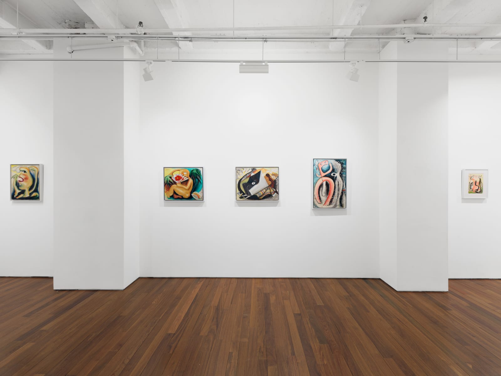 Installation view: Dusti Bongé: Portals and Passages, Surrealist Works from the 1940s to 1950s