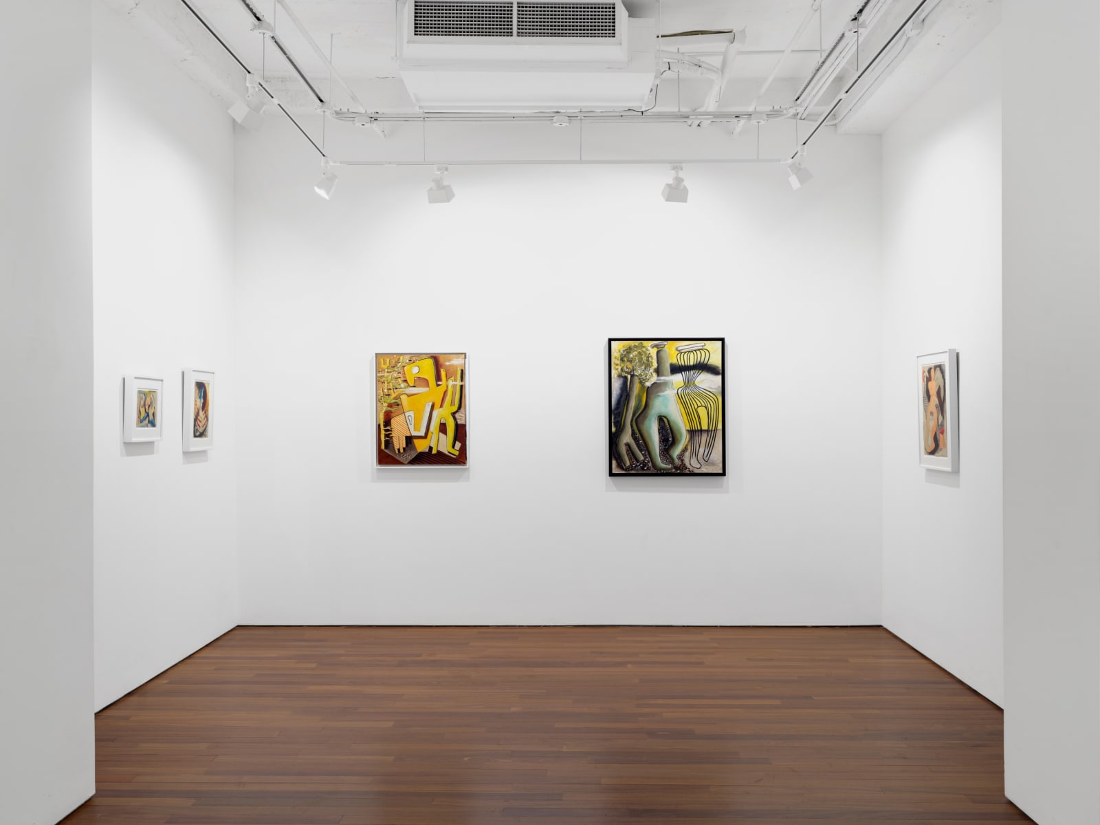 Installation view: Dusti Bongé: Portals and Passages, Surrealist Works from the 1940s to 1950s