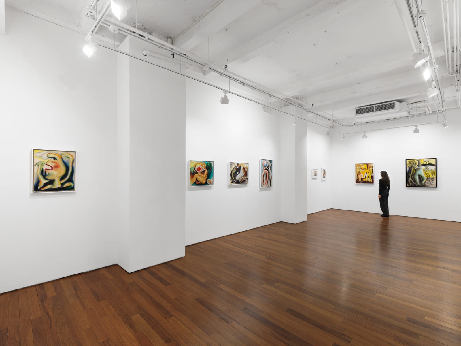 Installation view: Dusti Bongé: Portals and Passages, Surrealist Works from the 1940s to 1950s