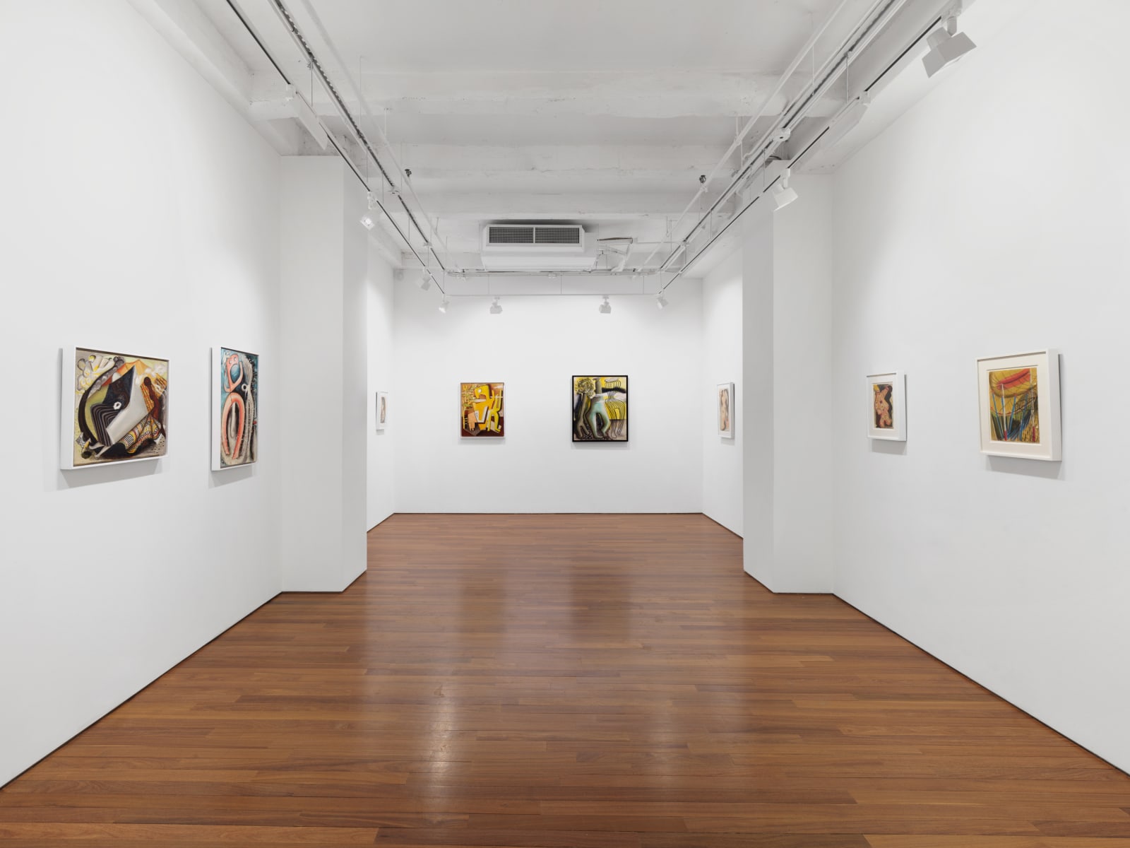 Installation view: Dusti Bongé: Portals and Passages, Surrealist Works from the 1940s to 1950s