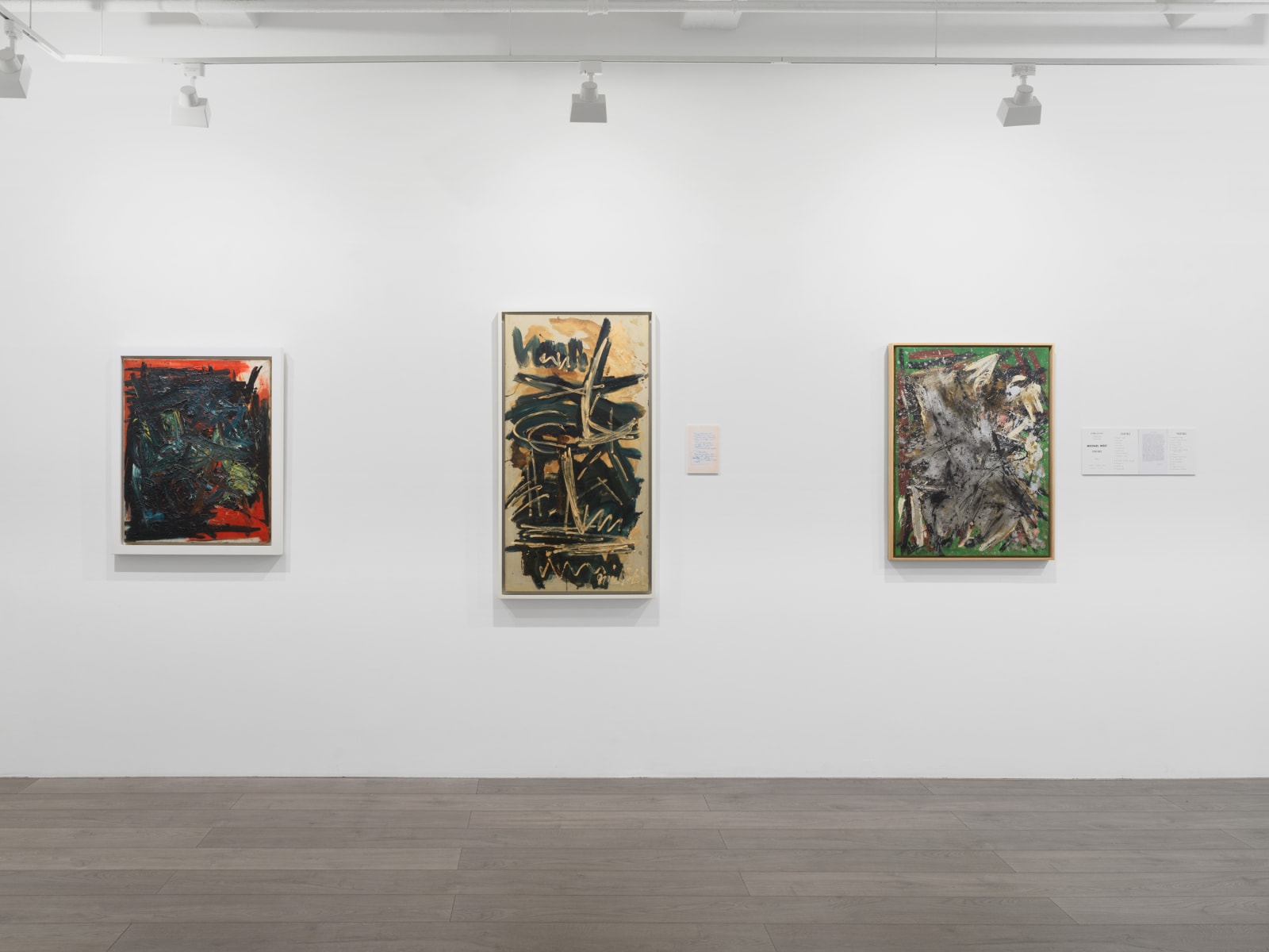Installation view: Chronicling an Artistic Practice: Michael West Paintings and Archives from the 1950s to 1970s