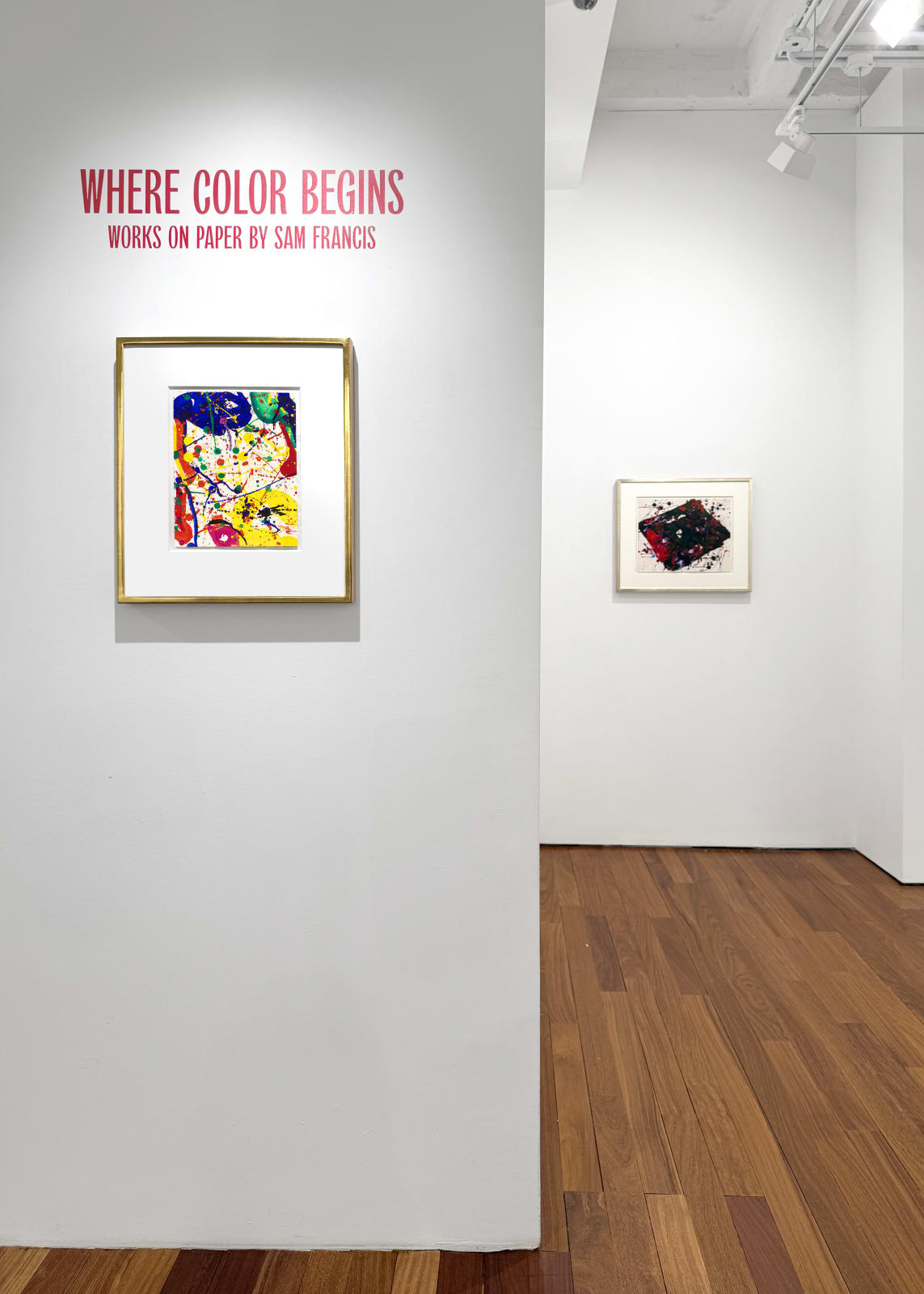 Installation view: Where Color Begins: Works on Paper by Sam Francis