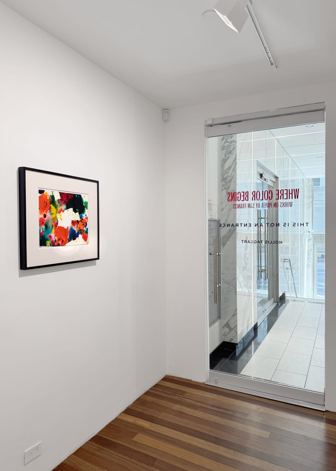 Installation view: Where Color Begins: Works on Paper by Sam Francis
