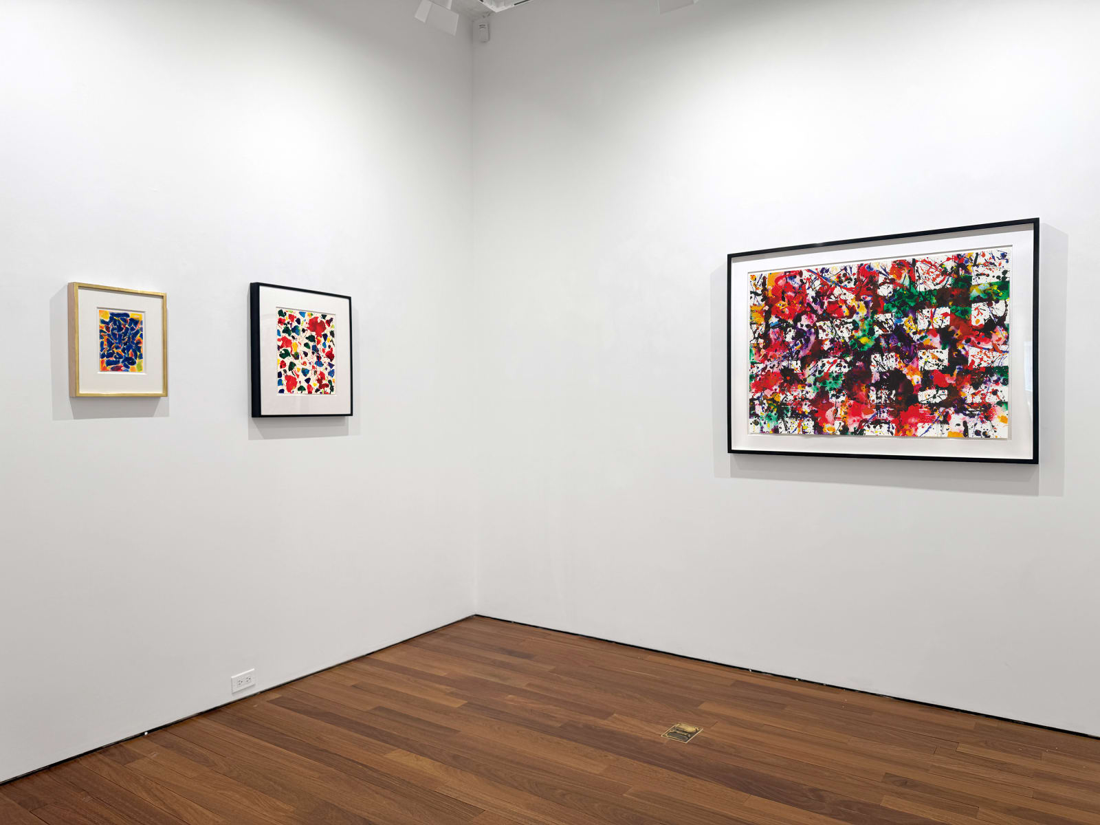 Installation view: Where Color Begins: Works on Paper by Sam Francis