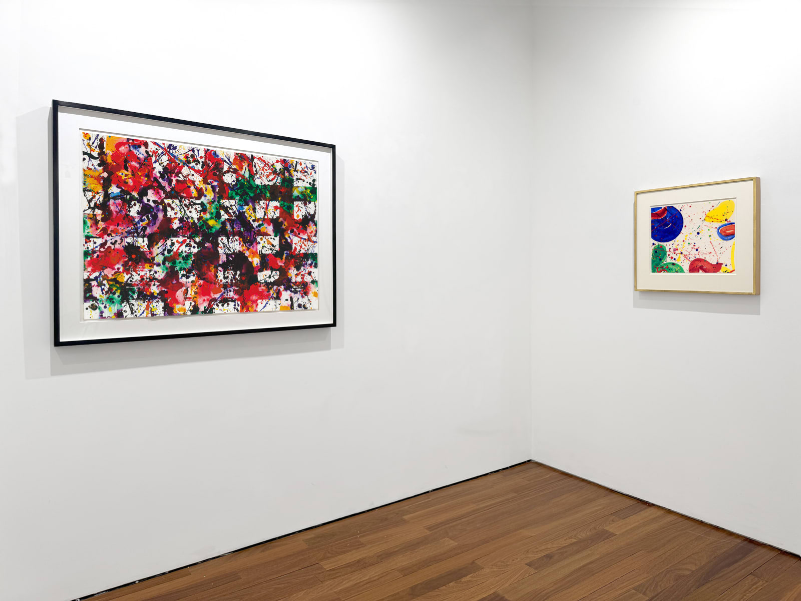 Installation view: Where Color Begins: Works on Paper by Sam Francis