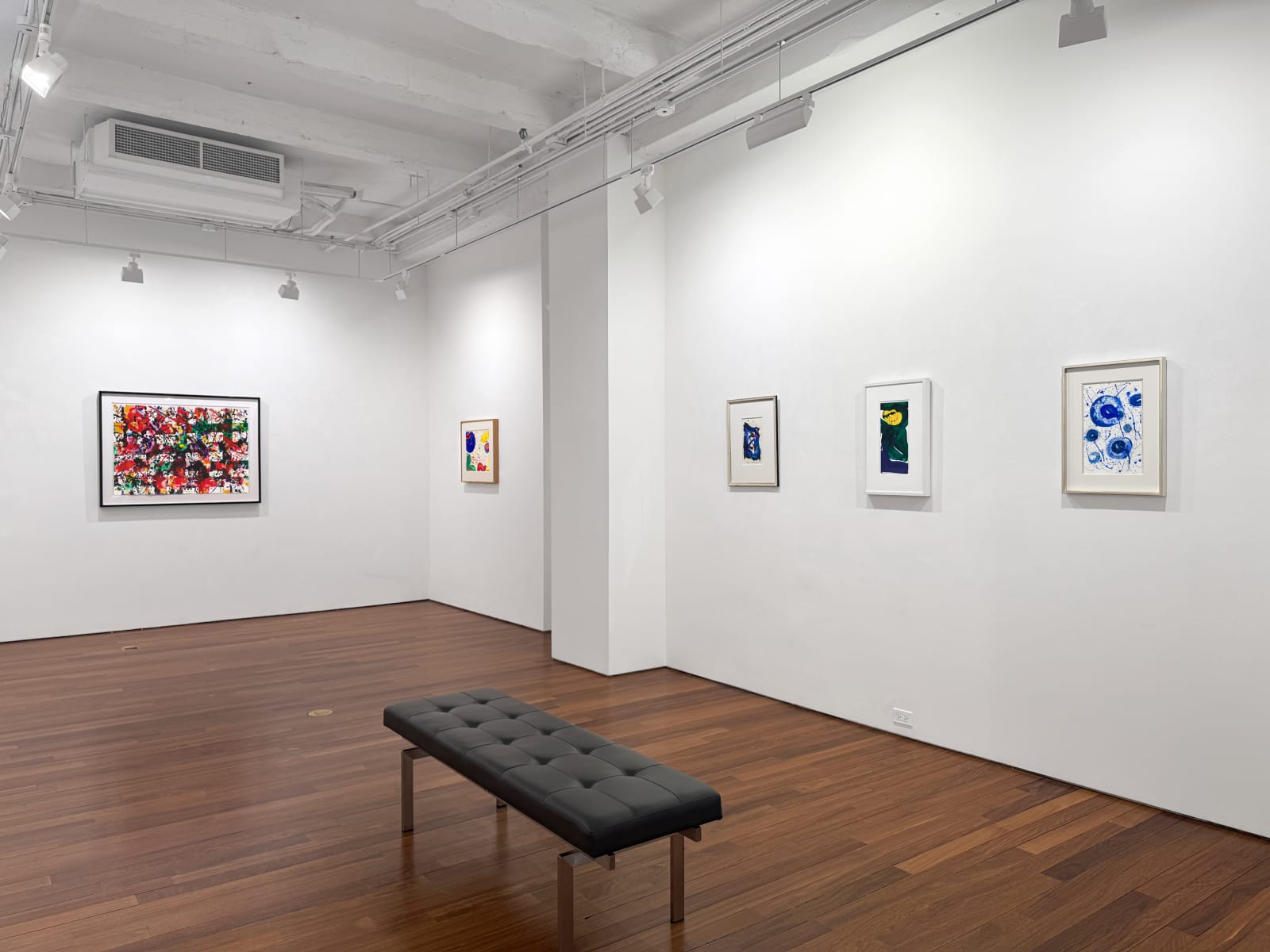 Installation view: Where Color Begins: Works on Paper by Sam Francis