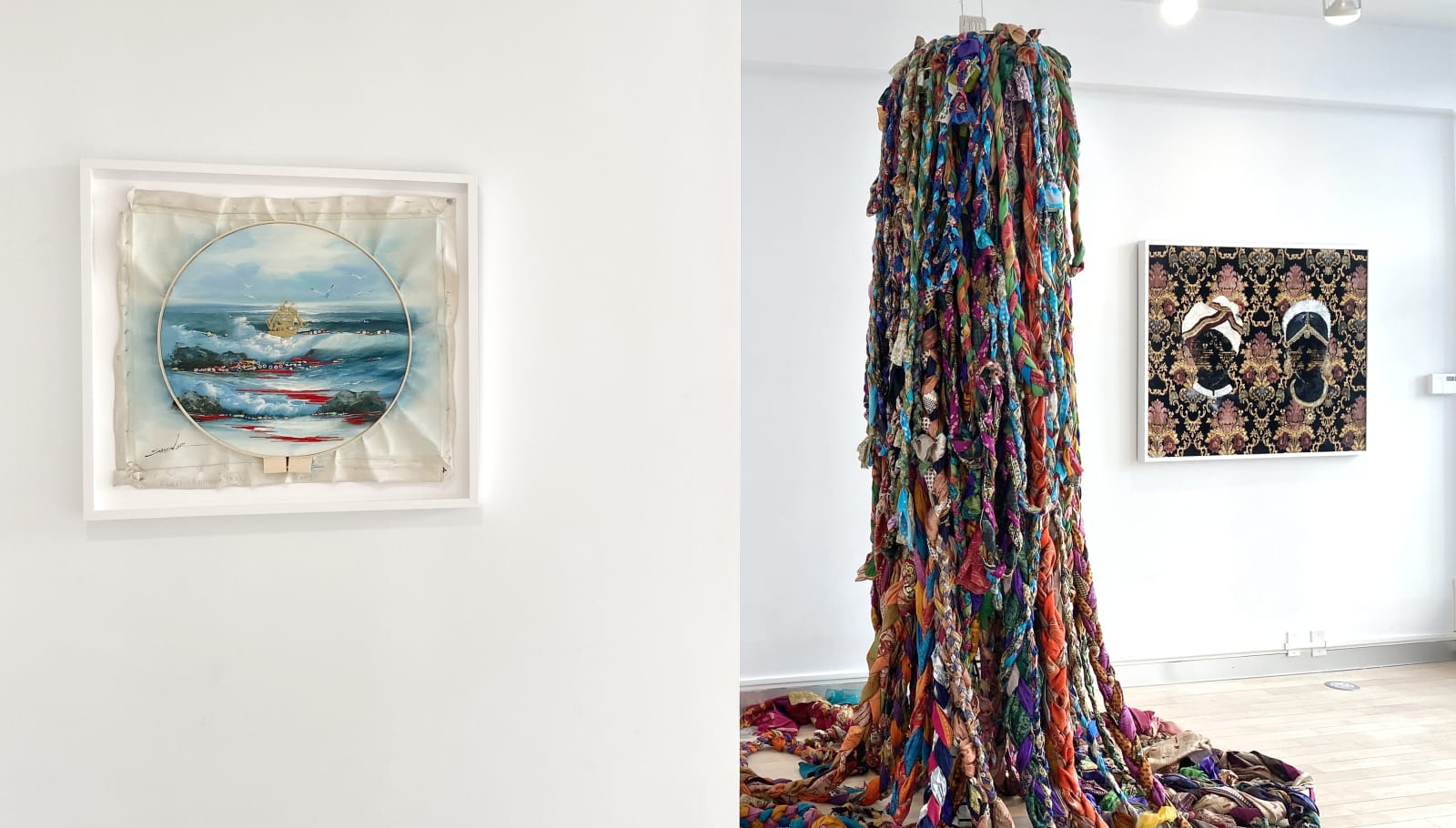 Installation view: History Reclaimed: Suchitra Mattai and Adrienne Elise Tarver