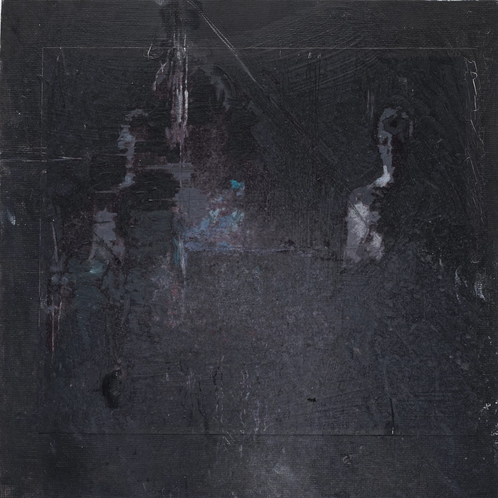 Ulrike Bolenz, Together II, 2020, oil on wood, 25x25cm