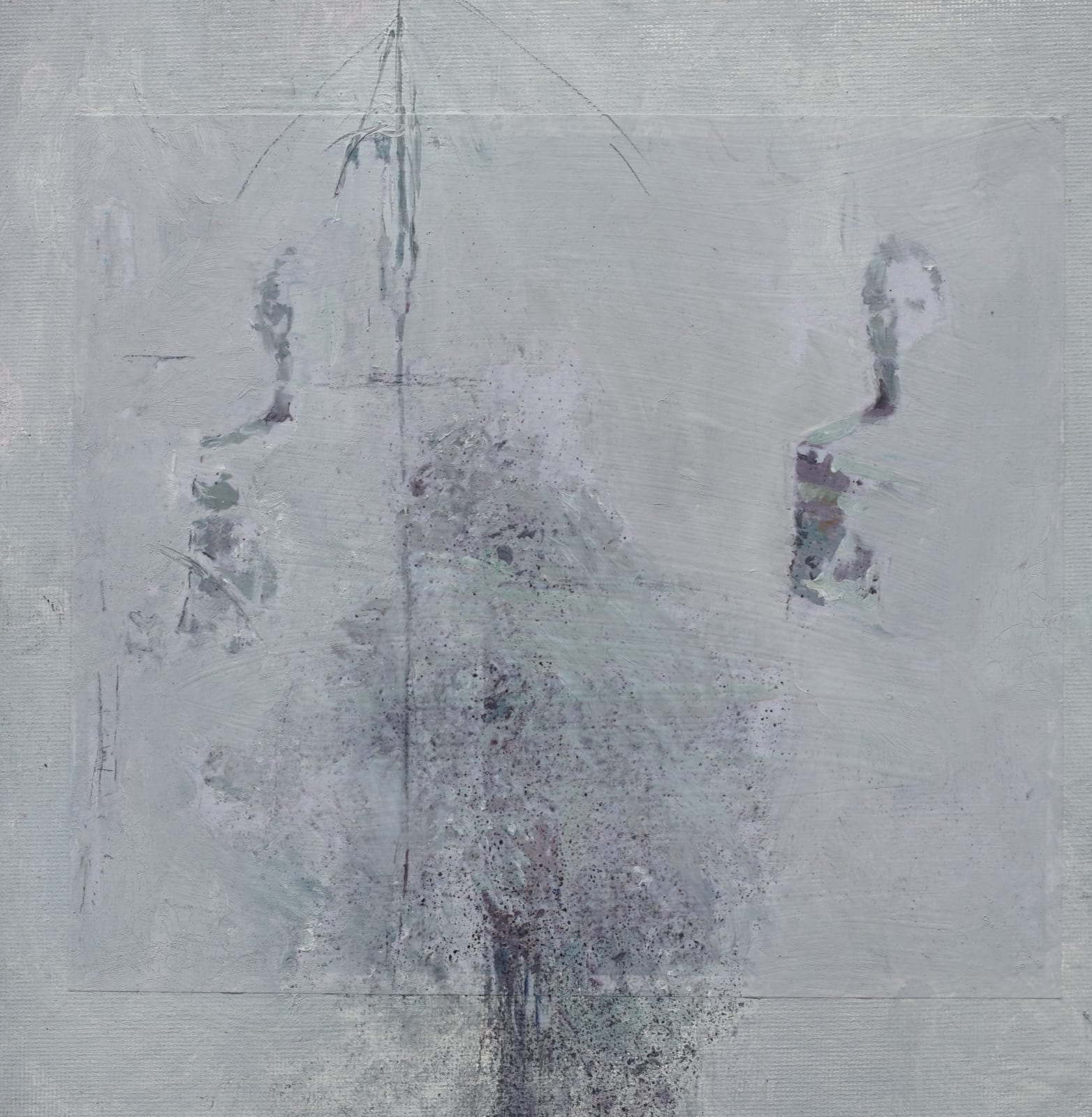 Ulrike Bolenz, Together I, 2020, oil on wood, 25x25cm