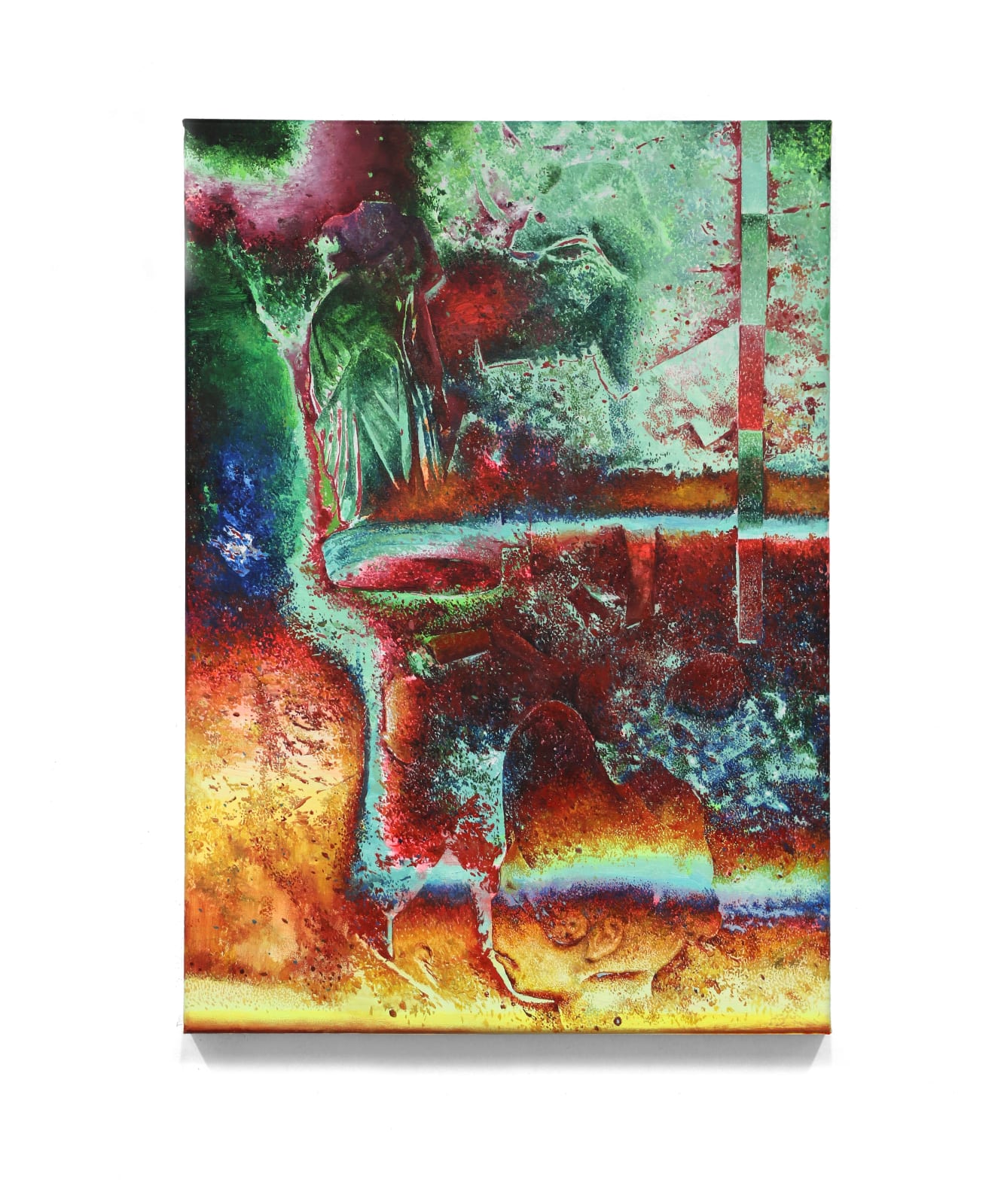LiDAR I by Juanan Soria, 2022, oil on canvas, 70 x 50 cm