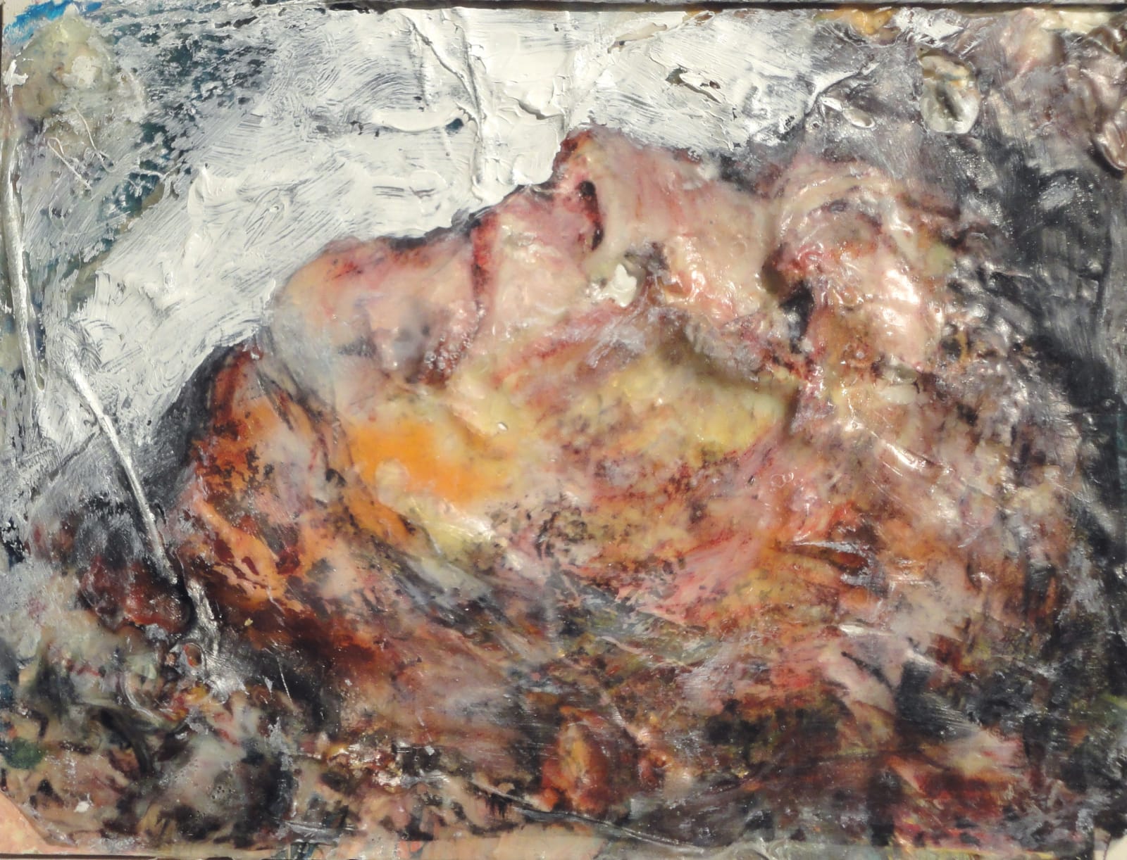Ulrike Bolenz, Augenblick II klein, 2020, oil and acryl on wood, 14,5x20 cm