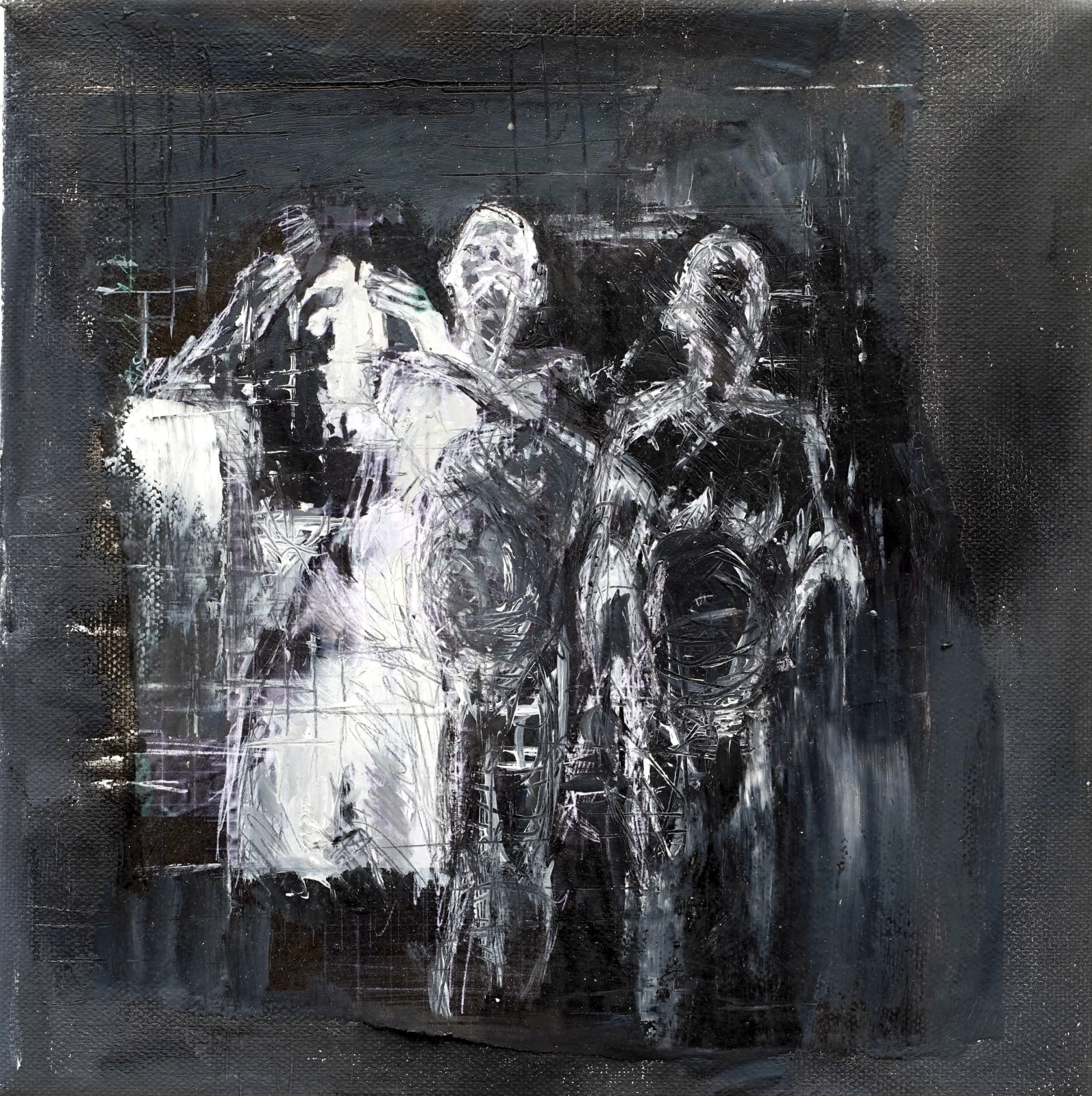 Ulrike Bolenz, Je ne vois rien II, 2020, oil on wood, 24x25cm