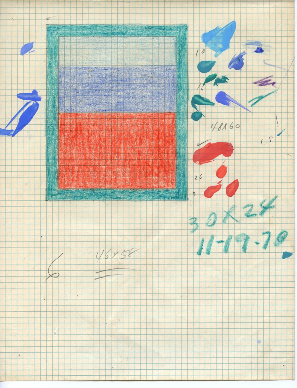 Freddy Rodríguez, Untitled (Preparatory Sketch), 1970