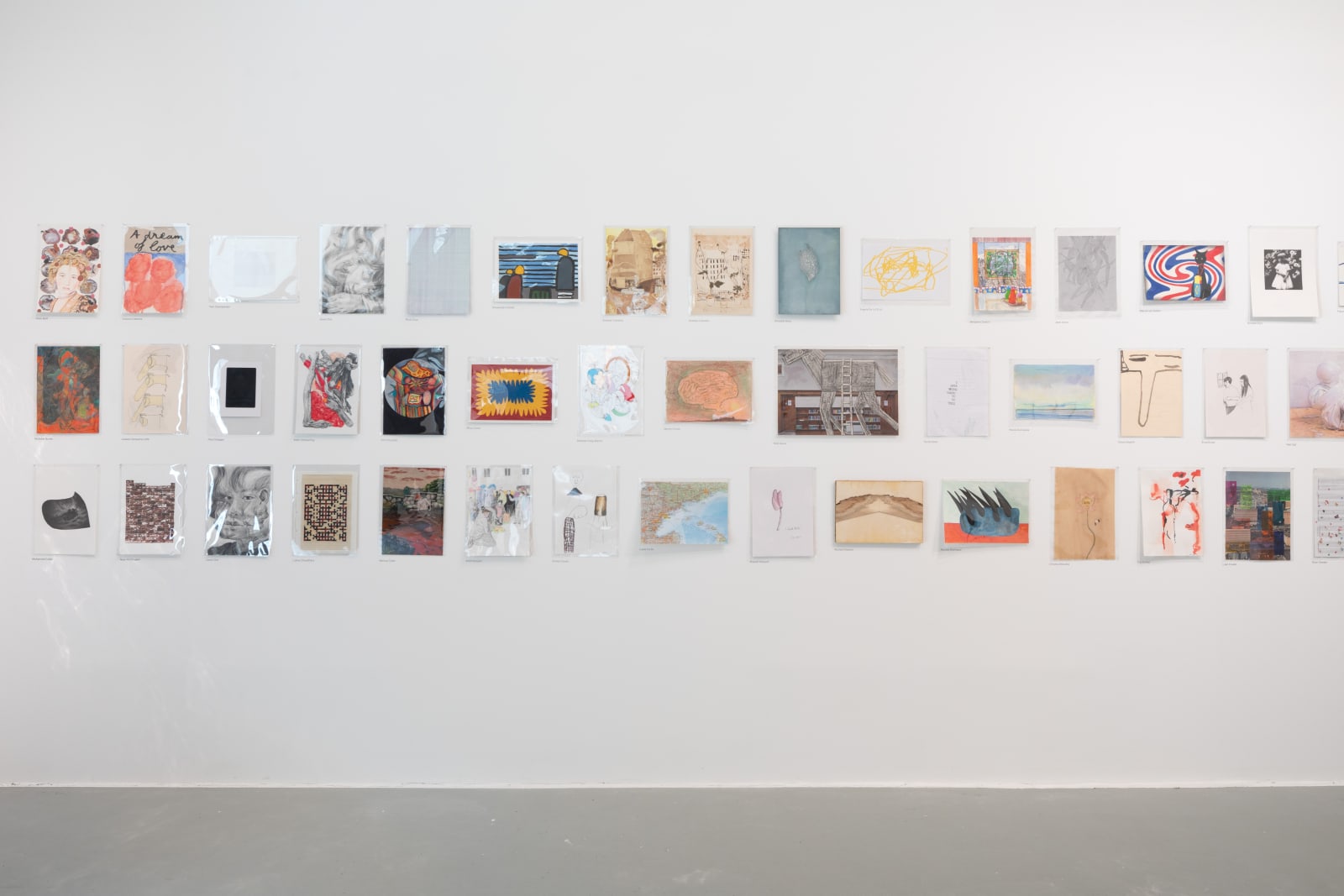Installation view of Drawing Biennial 2024, Drawing Room. Photograph: BJ Deakin Photography.