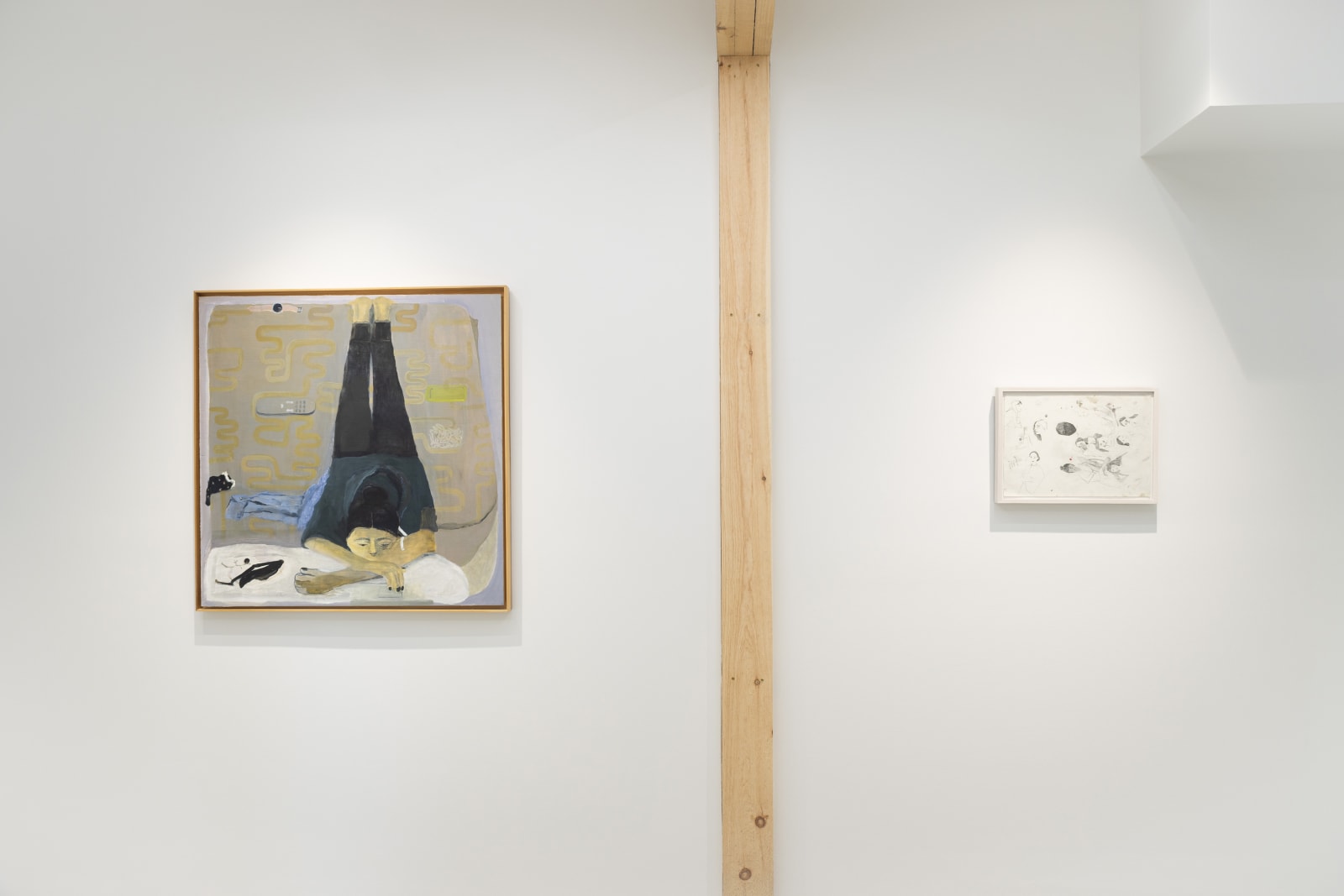 Installation view, Aubrey Levinthal, 2024, PROCESS Art Space at The Mill. Photograph: Ben Stechschulte.
