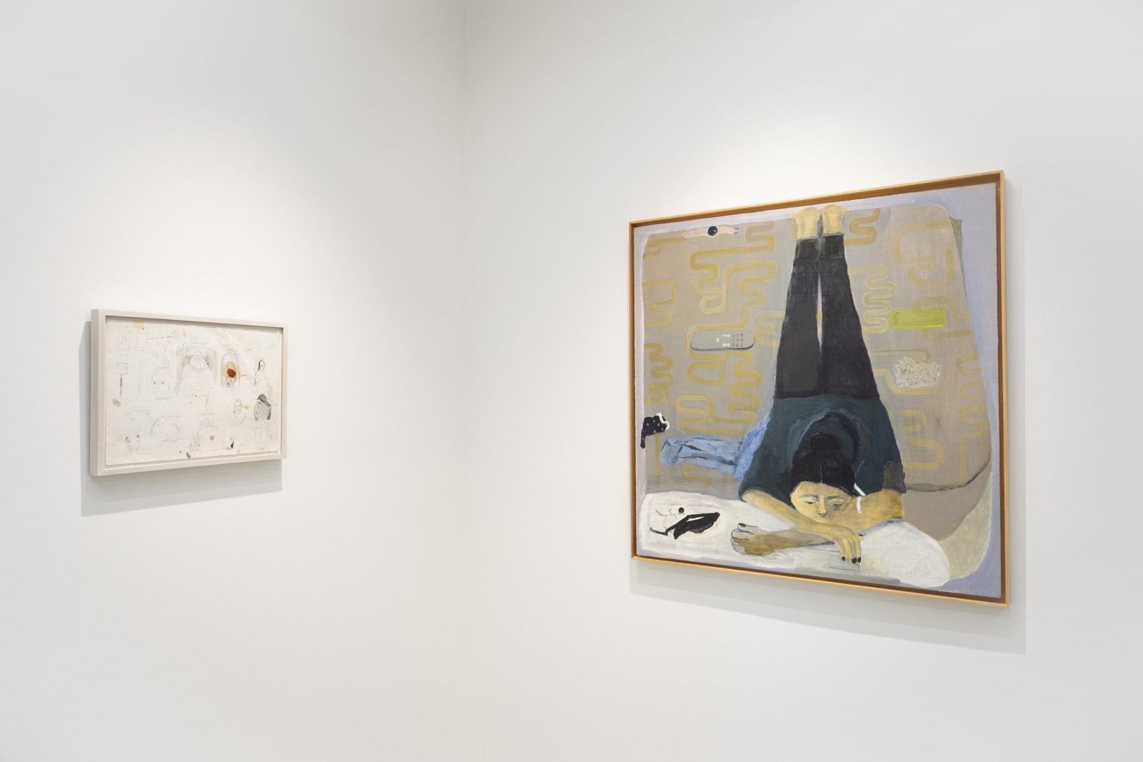 Installation view, Aubrey Levinthal, 2024, PROCESS Art Space at The Mill. Photograph: Ben Stechschulte.