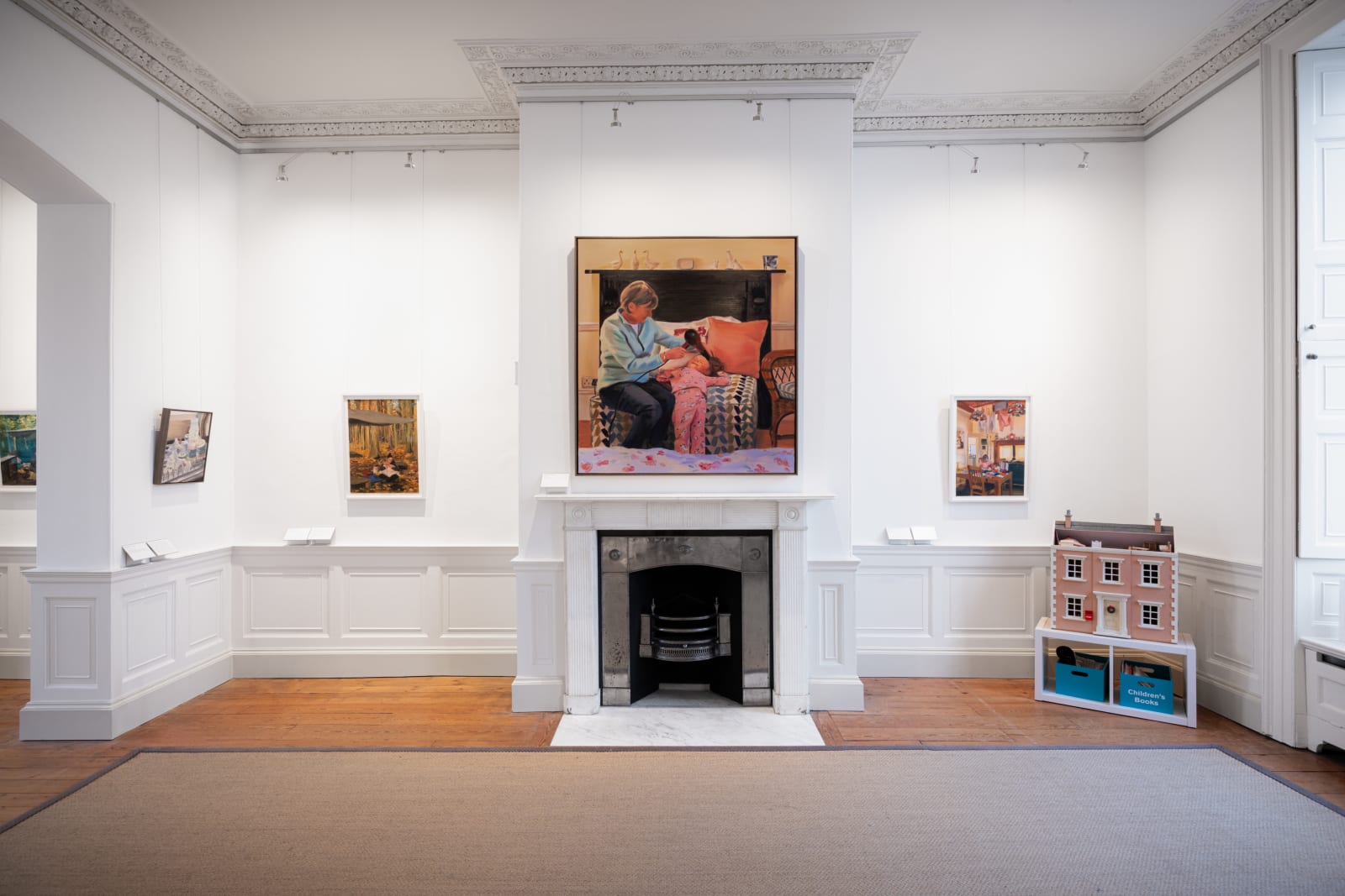 Installation view, Caroline Walker, 'Mothering', Pallant House Gallery, 22 November 2025 - 26 April 2026. Courtesy of Pallant House Gallery. Photo: Chris Ison.